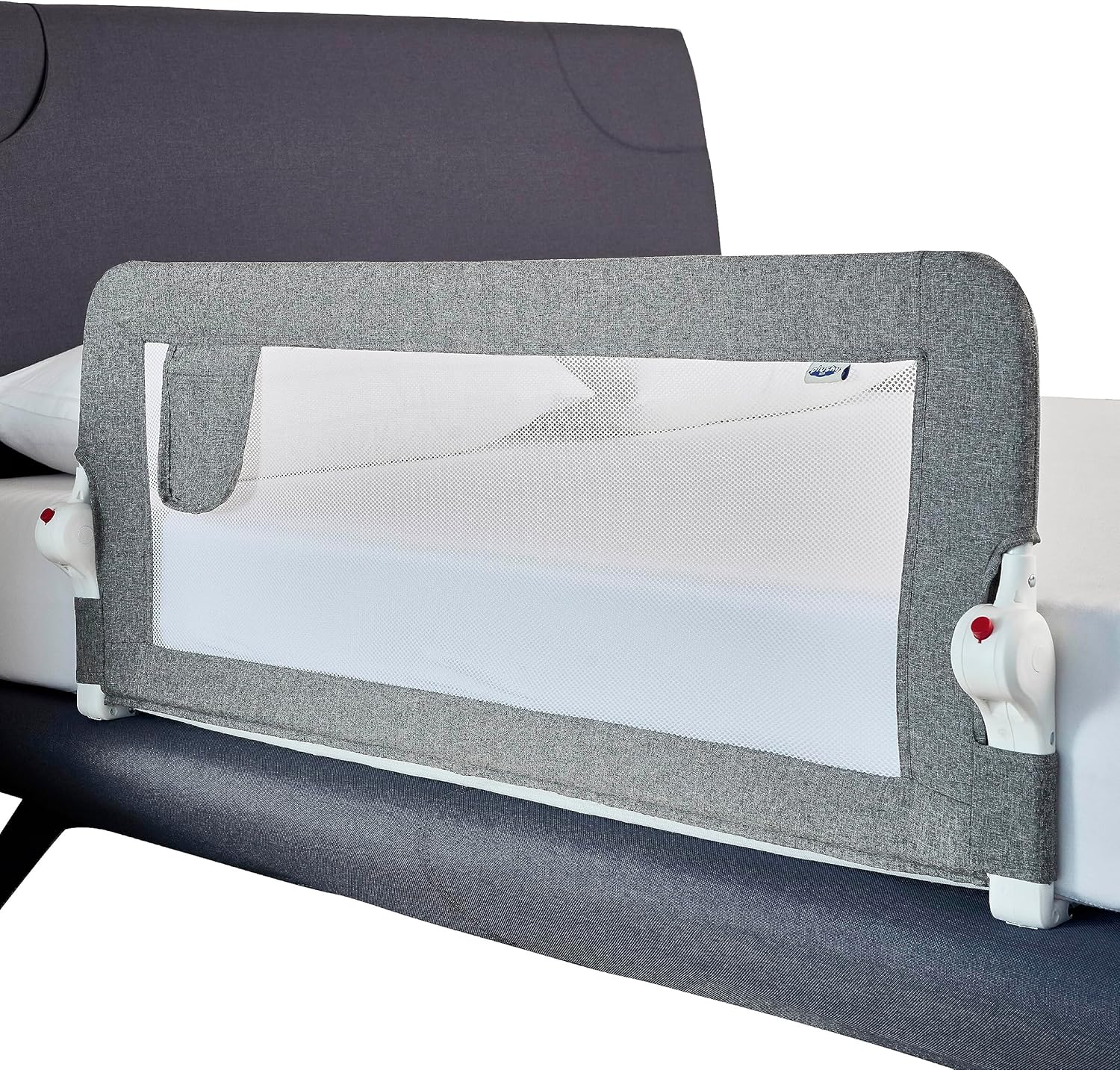 Riel de cama para niños pequeños, plegable y extra largo, protector de riel de seguridad para cuna con seguridad de anclaje reforzado, rieles de