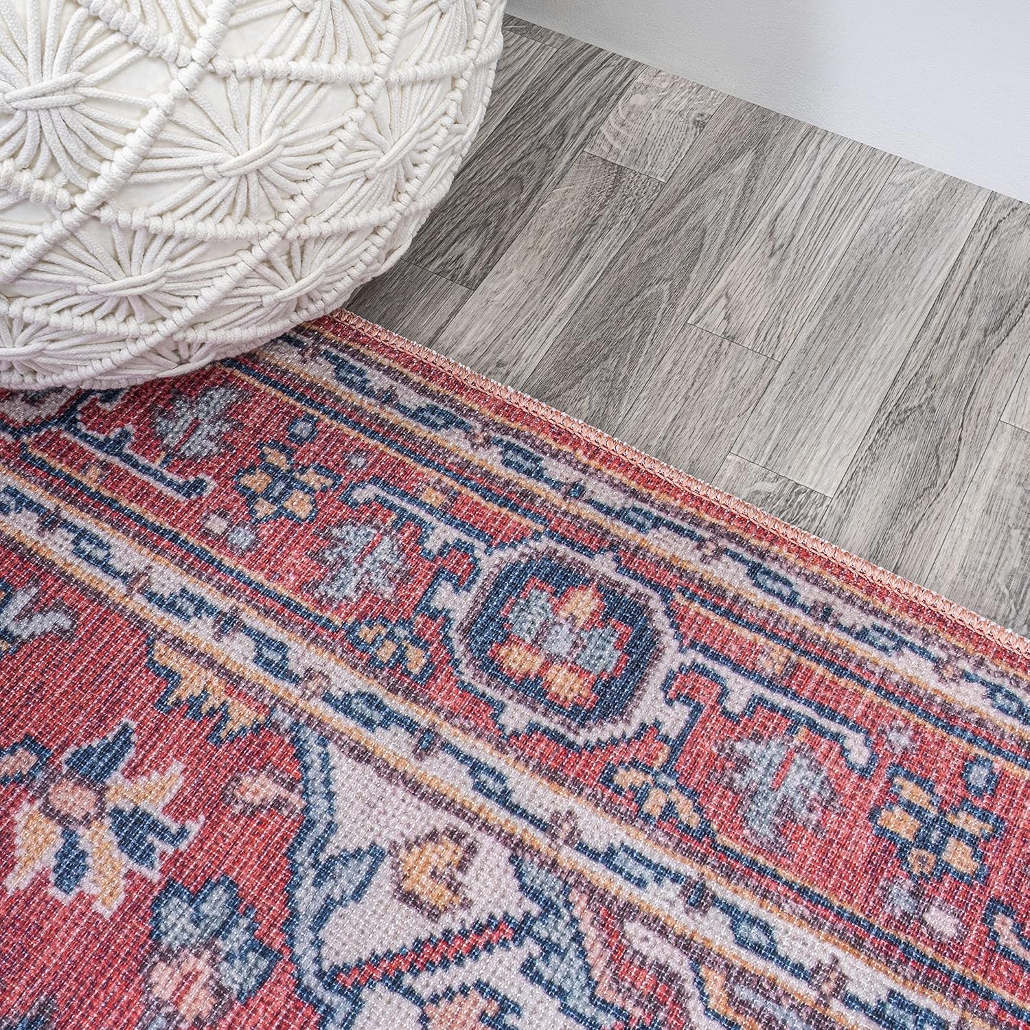 JONATHAN Y WSH105A-4 Cirali – Alfombra decorativa grande con medallón grande, lavable a máquina, estilo bohemio de transición, alto tráfico, cocina,