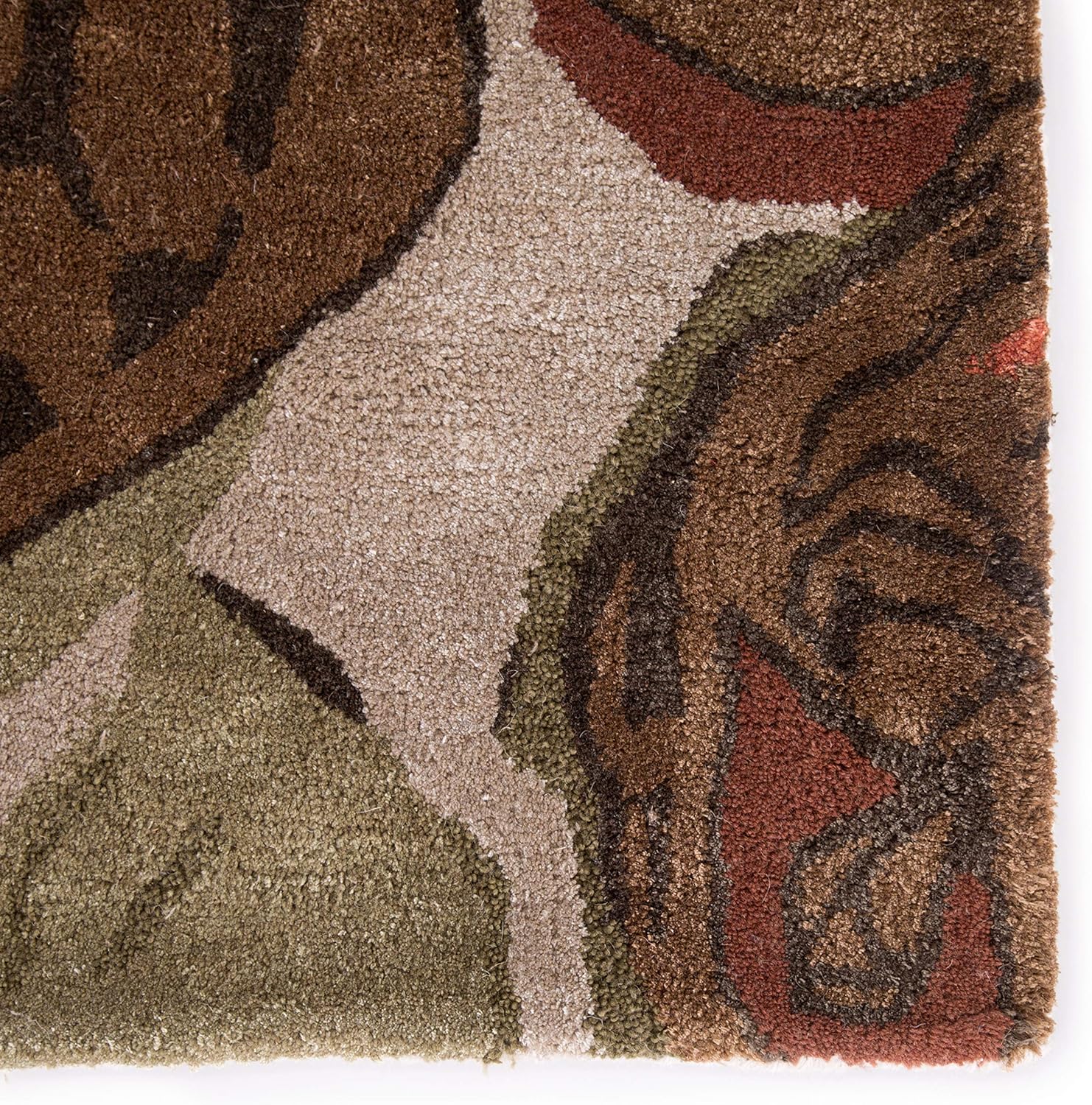 Jaipur Living Petal Pusher Alfombra de área floral hecha a mano gris claromulticolor (5 pies x 8 pies)