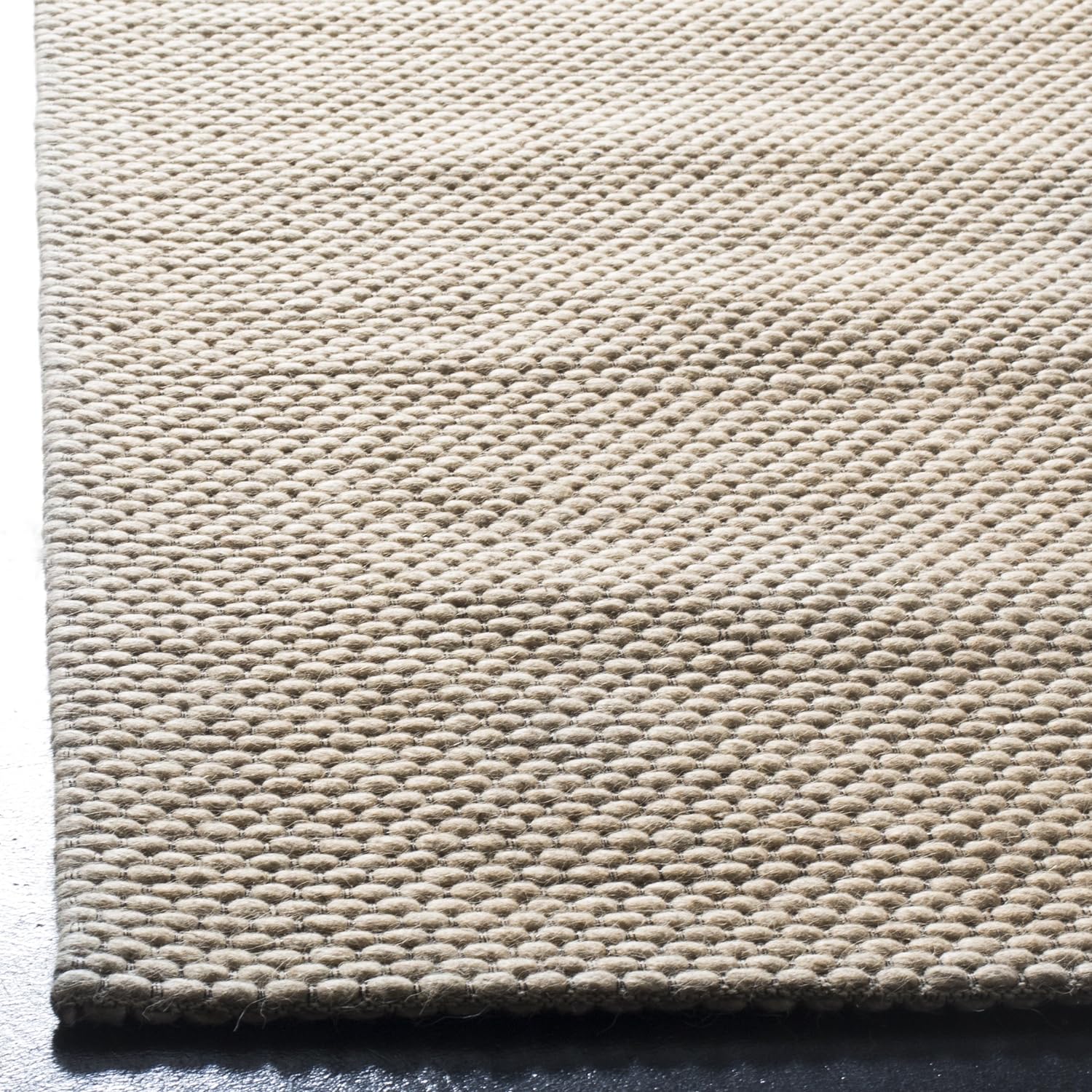 SAFAVIEH Natura Collection – Alfombra de área de 5 x 8 pies, color beige, lana hecha a mano, ideal para zonas de alto tráfico en sala de estar,