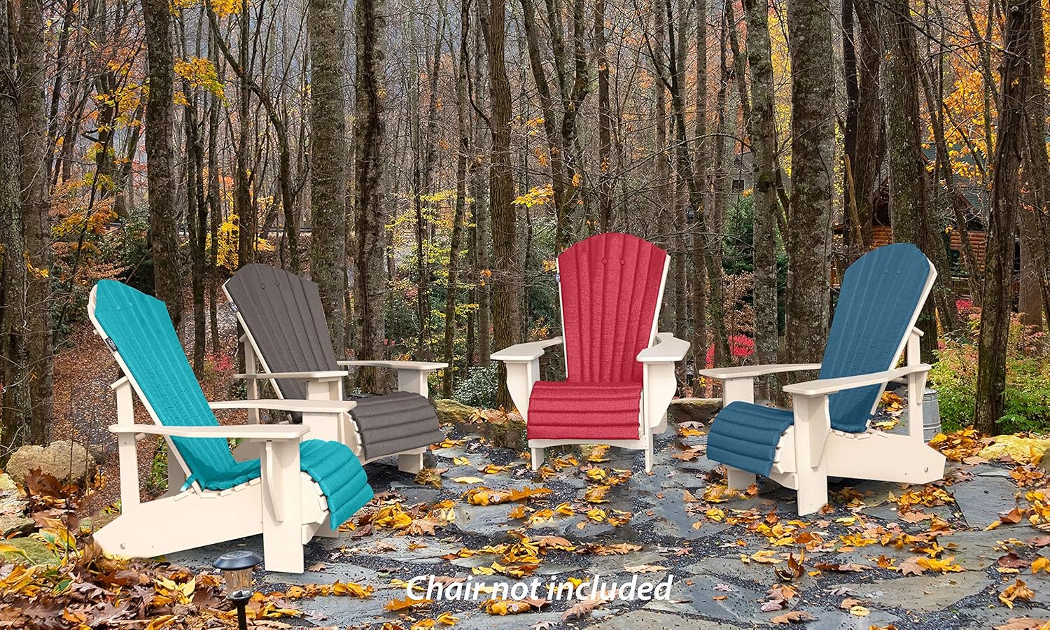 JCA Cojín de asiento para silla de patio para exteriores, para todo tipo de clima, tela de olefina de secado rápido, cojín para silla Adirondack