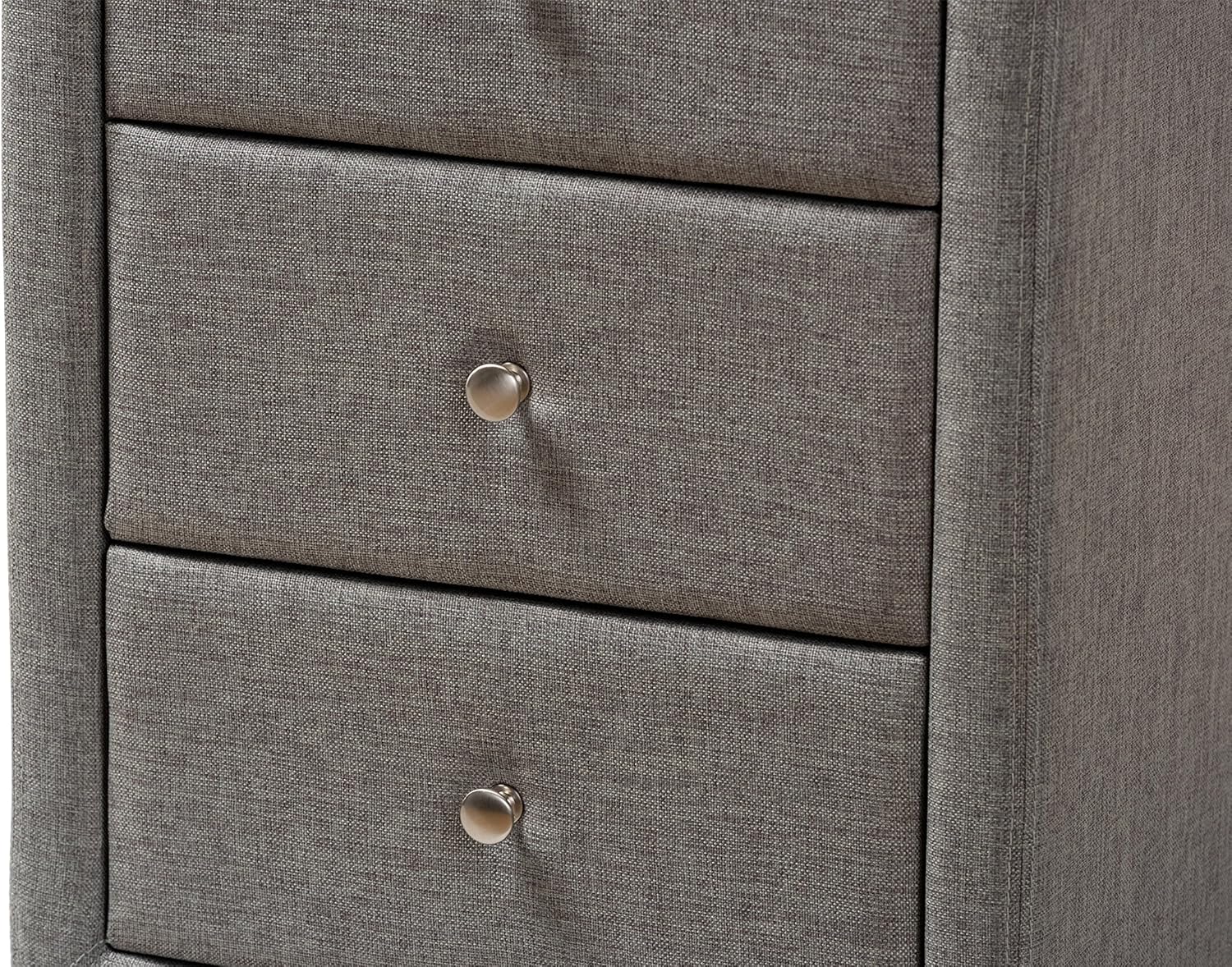 Baxton Studio Vanessa – Mesita de noche, color gris