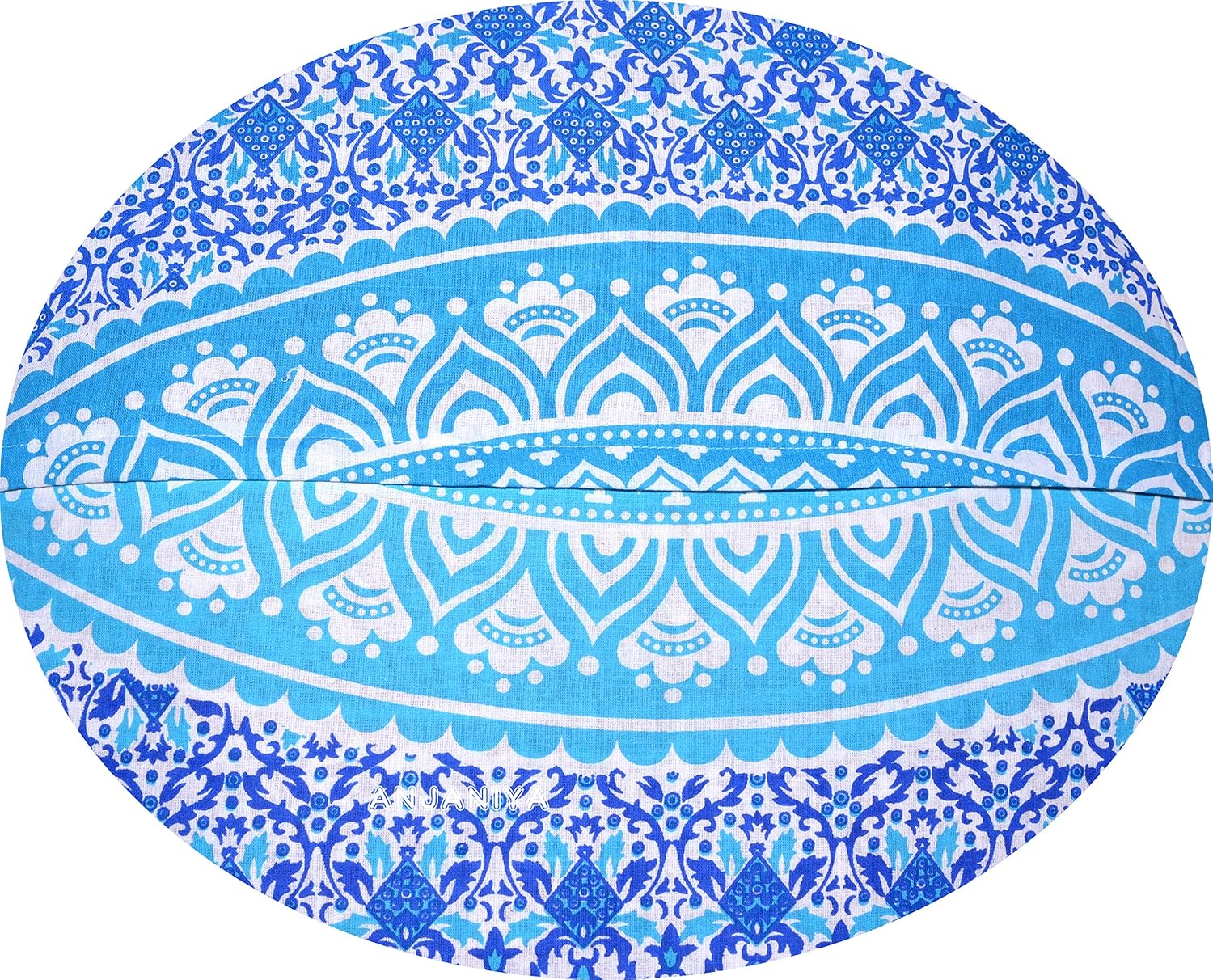 Funda de cojín para el suelo de yoga, bohemia con ombre mandala, de 32 pulgadas, cómoda para el hogar, cama, sofá, asiento, grande con zíper