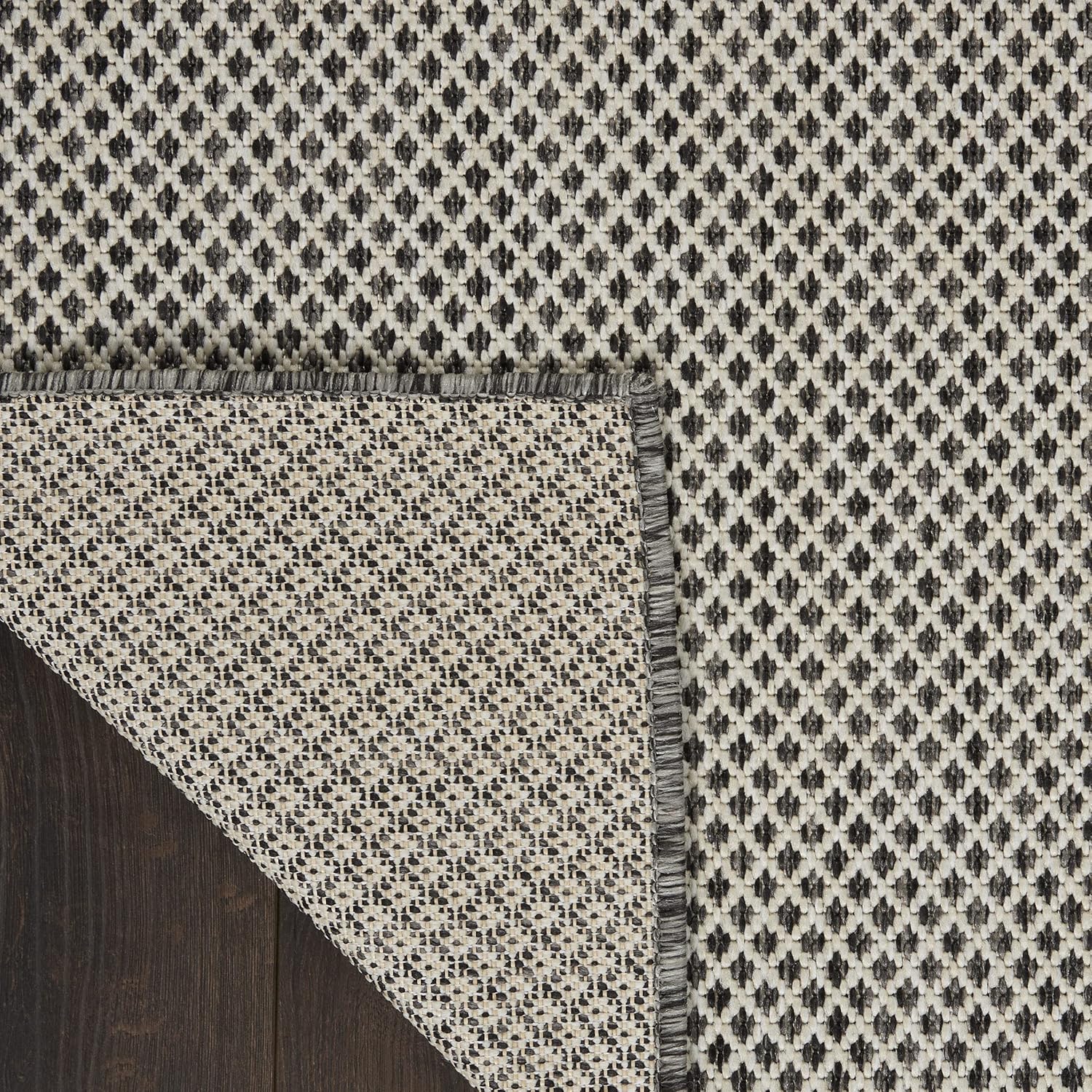 Nourison Courtyard – Alfombra de 8 pies, cuadrada para interiores y exteriores, fácil de limpiar, no se desprende, para dormitorio, sala de estar,
