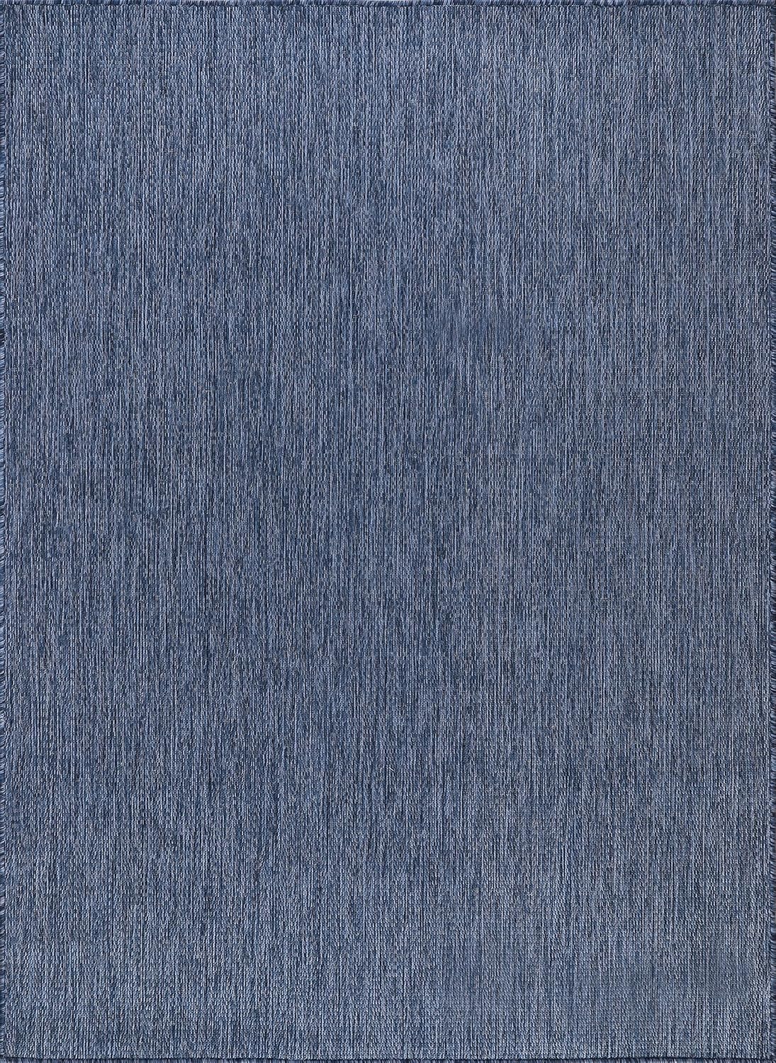Lena Rug Alfombra lavable para interiores y exteriores, resistente a la intemperie, para porche, terraza, balcón, patio, 8 x 10 pies, color azul