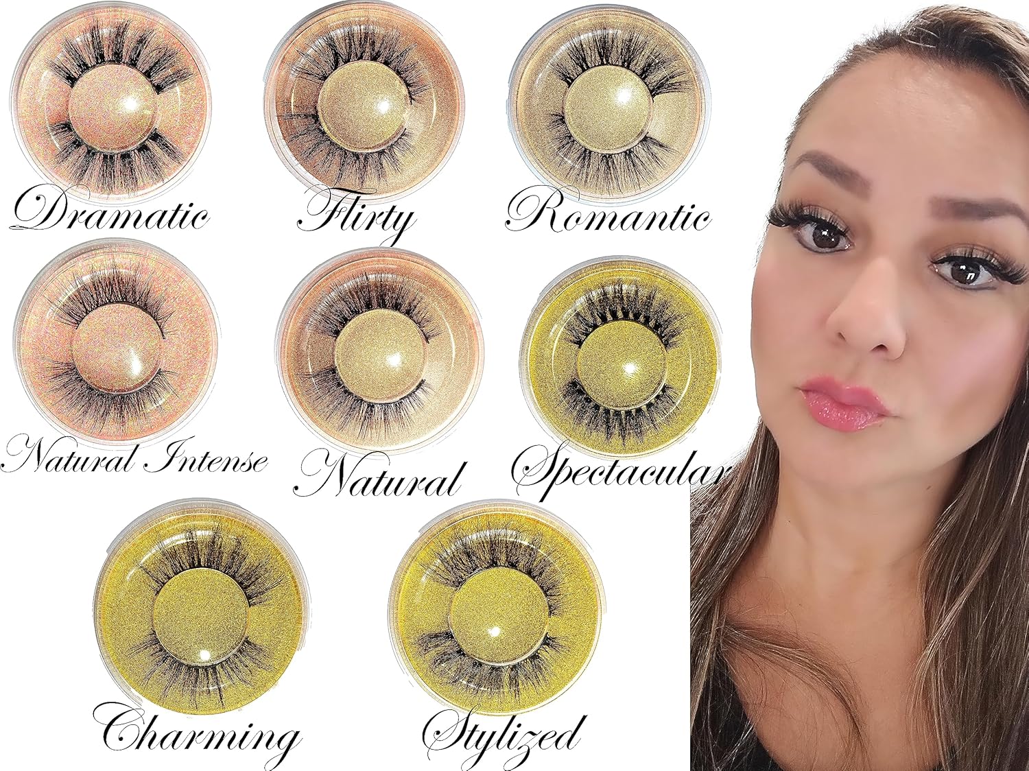 1 par de pestañas postizas y 1 cepillo de pestañas, pestañas postizas, 3D natural, aspecto dramático, reutilizable, ligero y cómodo, libre de