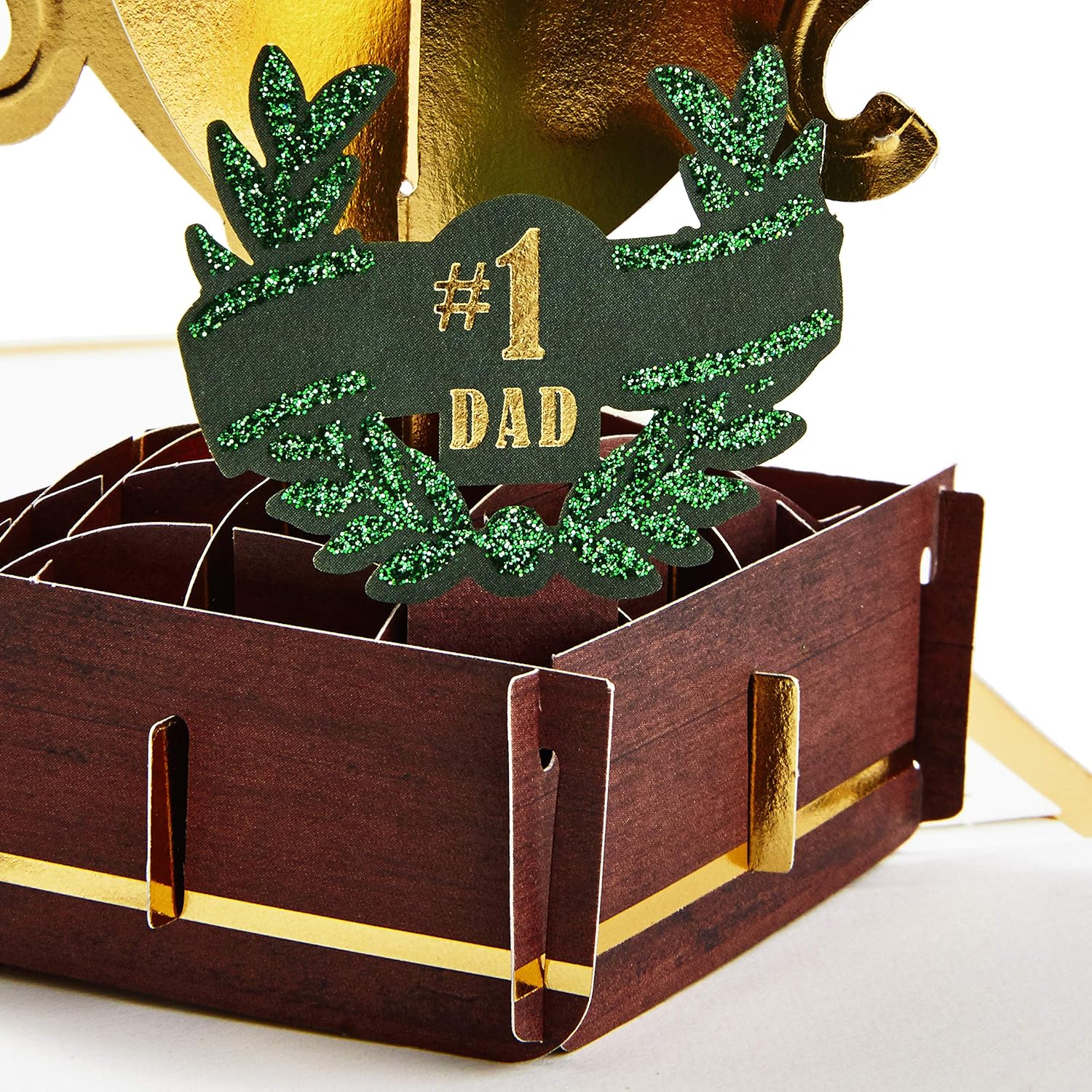 Hallmark Signature Paper Wonder – Tarjeta desplegable para el día del padre (#1 Trofeo para papá)