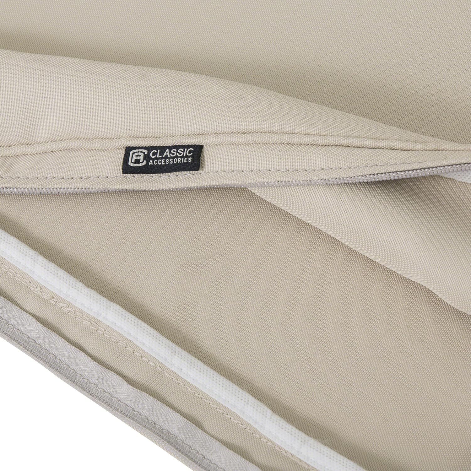 Classic Accessories, Montlake FadeSafe – Cojín de respaldo contorneado para banco o sofá de dos puestos de exteriores y patio, tela resistente al