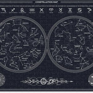Gift Republic Rompecabezas de constelación que brilla en la oscuridad 300 piezas 11.8×15.7 in Rectangular Gift Republic Rompecabezas de constelación que brilla en la oscuridad 300 piezas 11.8×15.7 in Rectangular