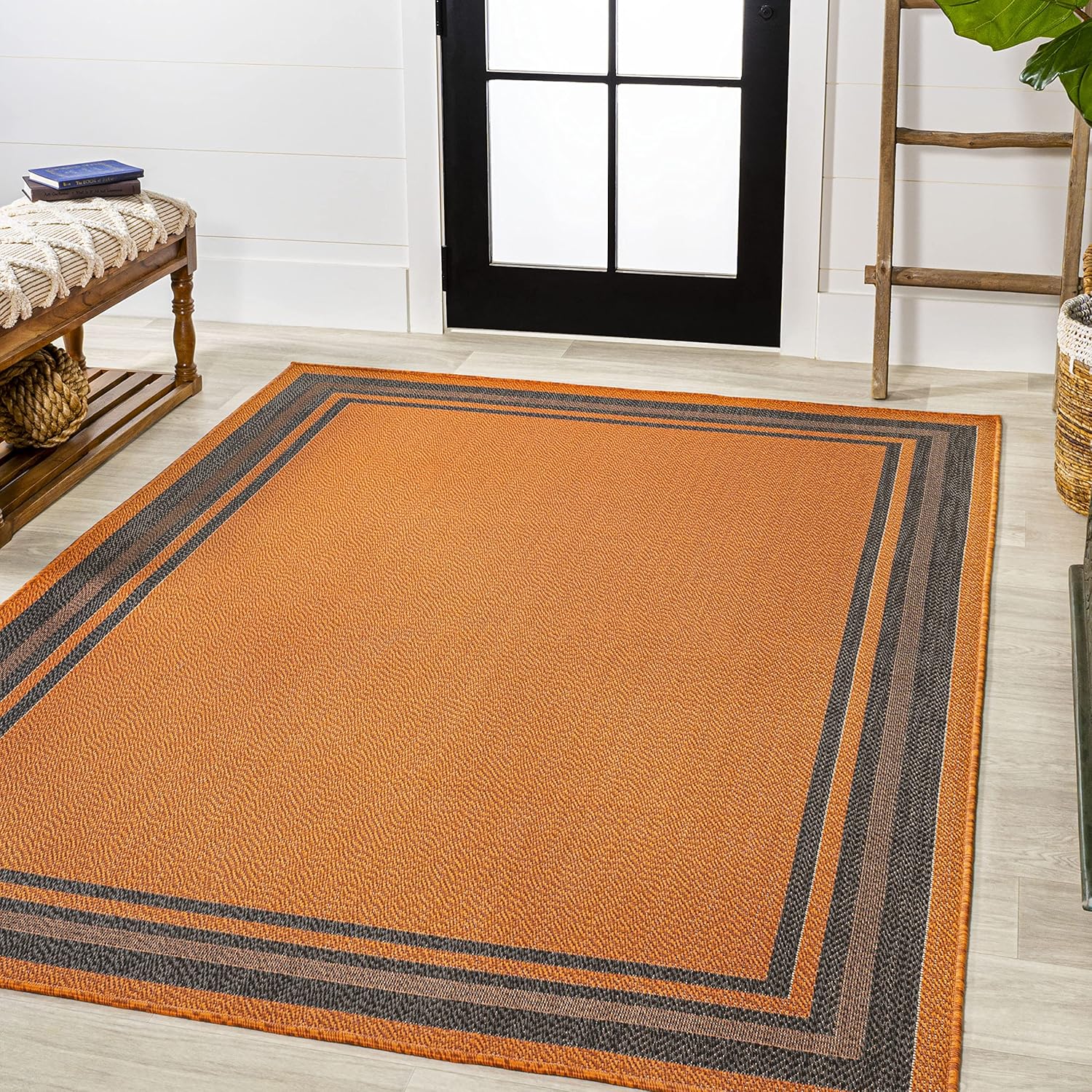 JONATHAN Y SMB201A-3 James – Alfombra de transición moderna a rayas para interiores y exteriores, estilo casa de campo, alto tráfico, cocina, sala