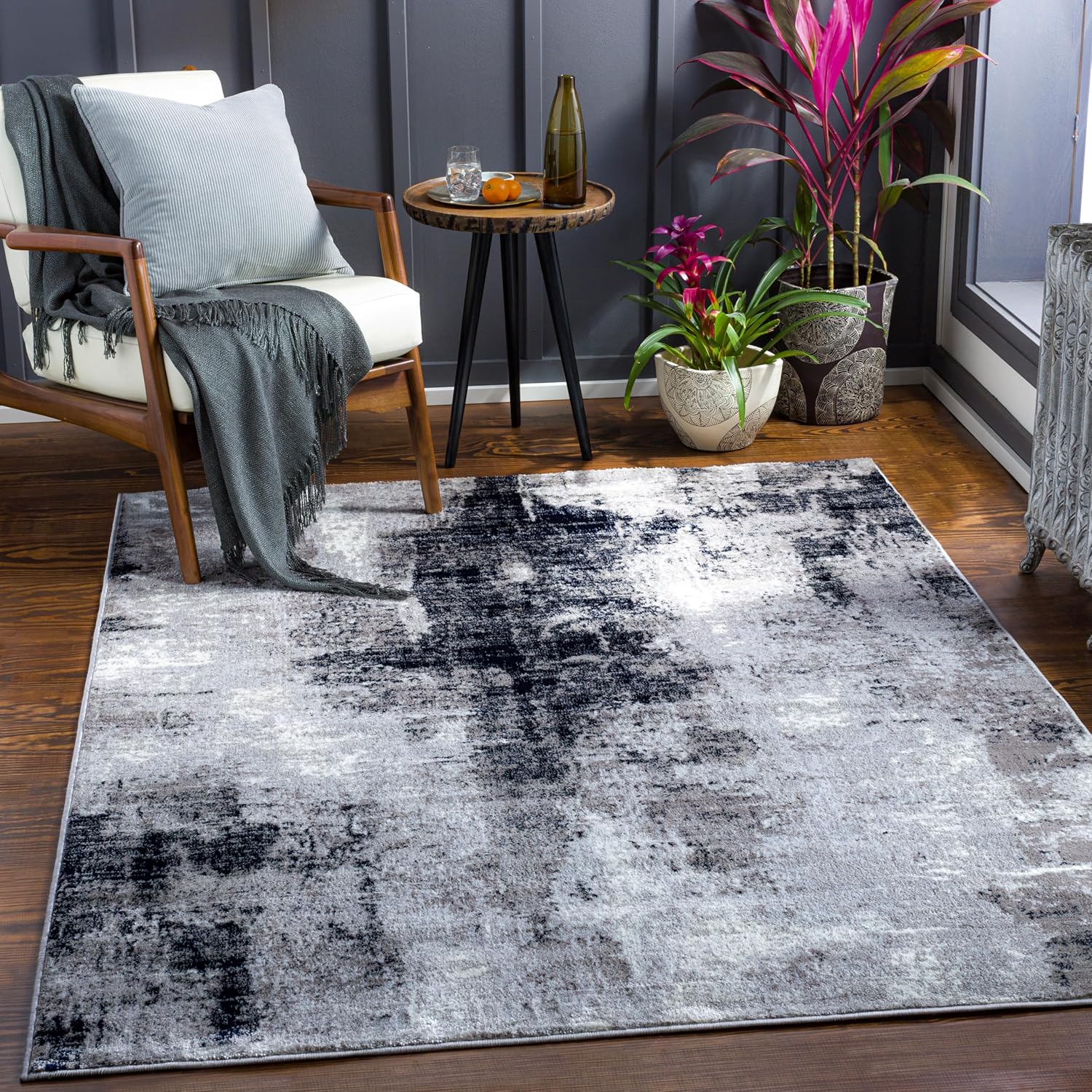 Artístico Weavers Houda – Tapete de área de diseño moderno y abstracto