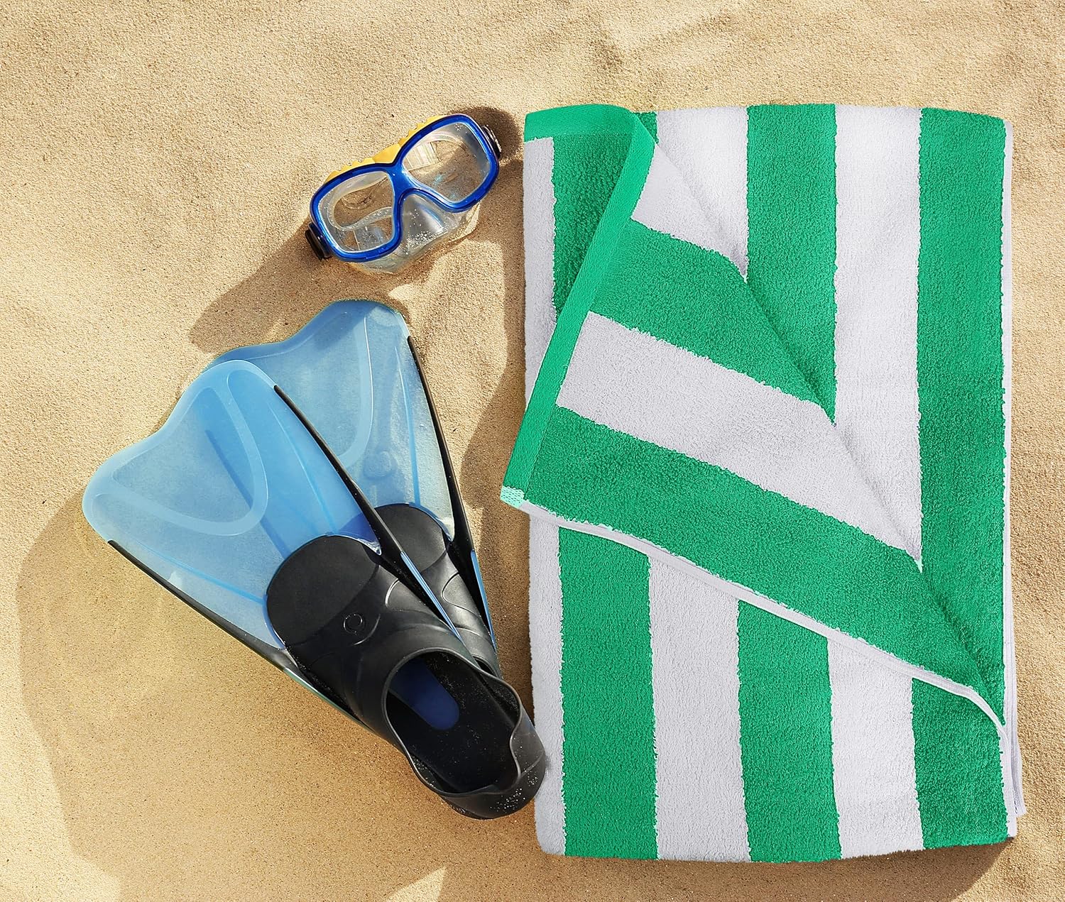 Utopia – Paquete variado de toallas de playa Cabana Stripe (30 x 60 pulgadas) a rayas, 100% algodón hilado en aro, toallas de piscina supergrandes,