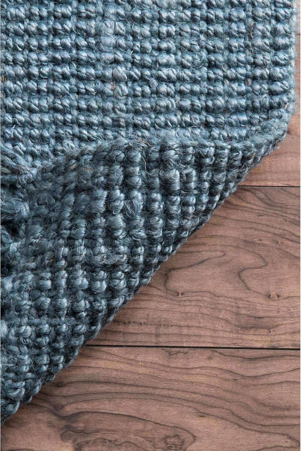 nuLOOM – Alfombra gruesa de yute Daniela Farmhouse, 8 x 10, color azul
