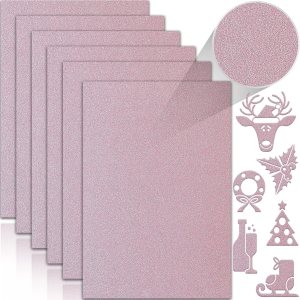 24 hojas de papel de cartulina con purpurina rosa, papel brillante A4 de primera calidad para álbumes de recortes, proyectos de bricolaje, 24 hojas de papel de cartulina con purpurina rosa, papel brillante A4 de primera calidad para álbumes de recortes, proyectos de bricolaje,
