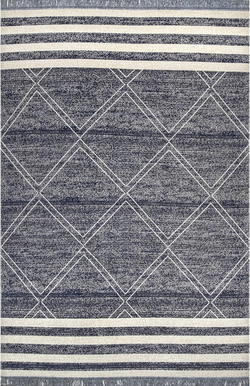 nuLOOM Roberge Coastal – Alfombra decorativa para interiores y exteriores, 2 x 3, color azul