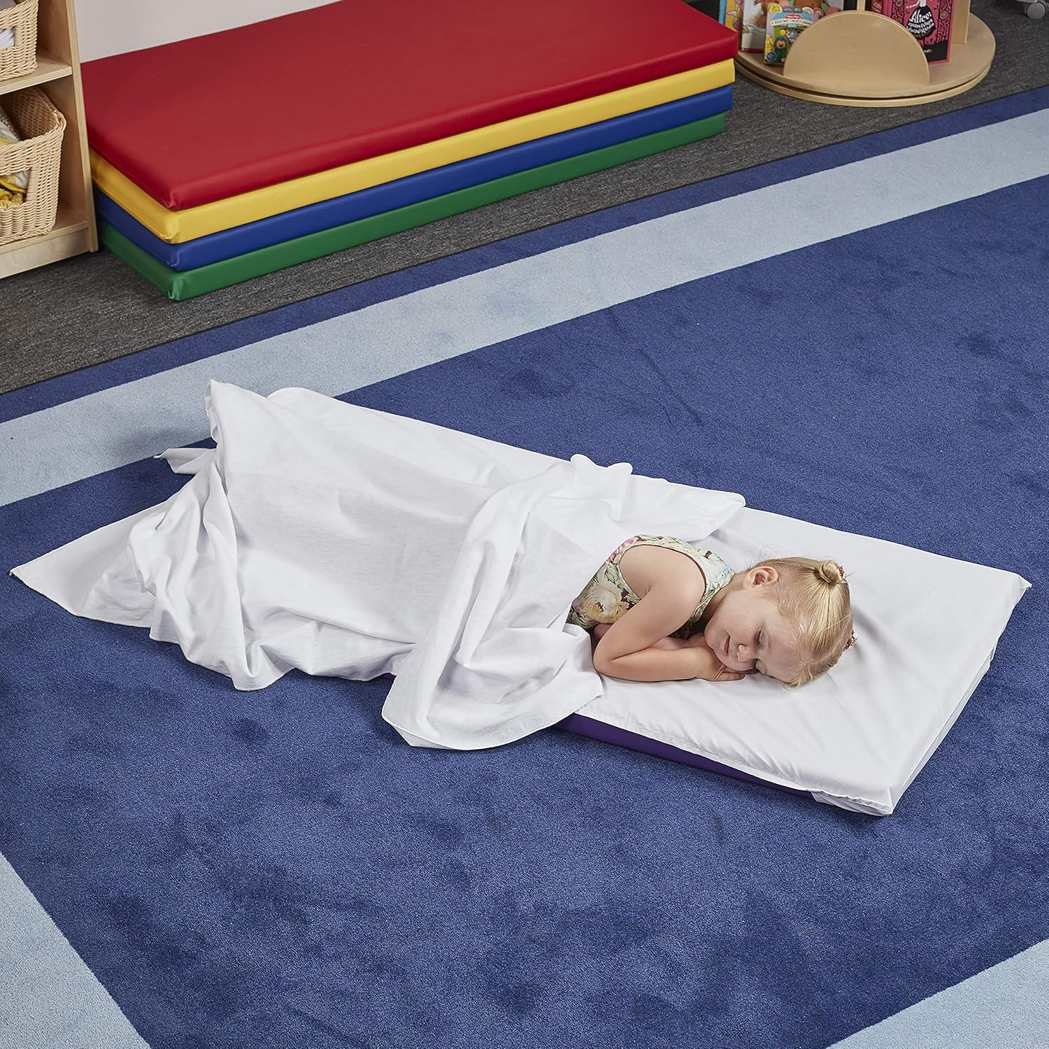 ECR4Kids Manta, accesorios para el tiempo de descanso, color blanco, paquete de 12