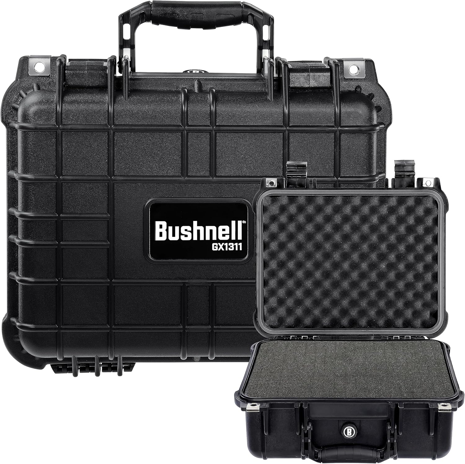 Bushnell Estuche rígido compacto impermeable de 13,37 pulgadas para pistolas, a prueba de golpes y listo para la TSA