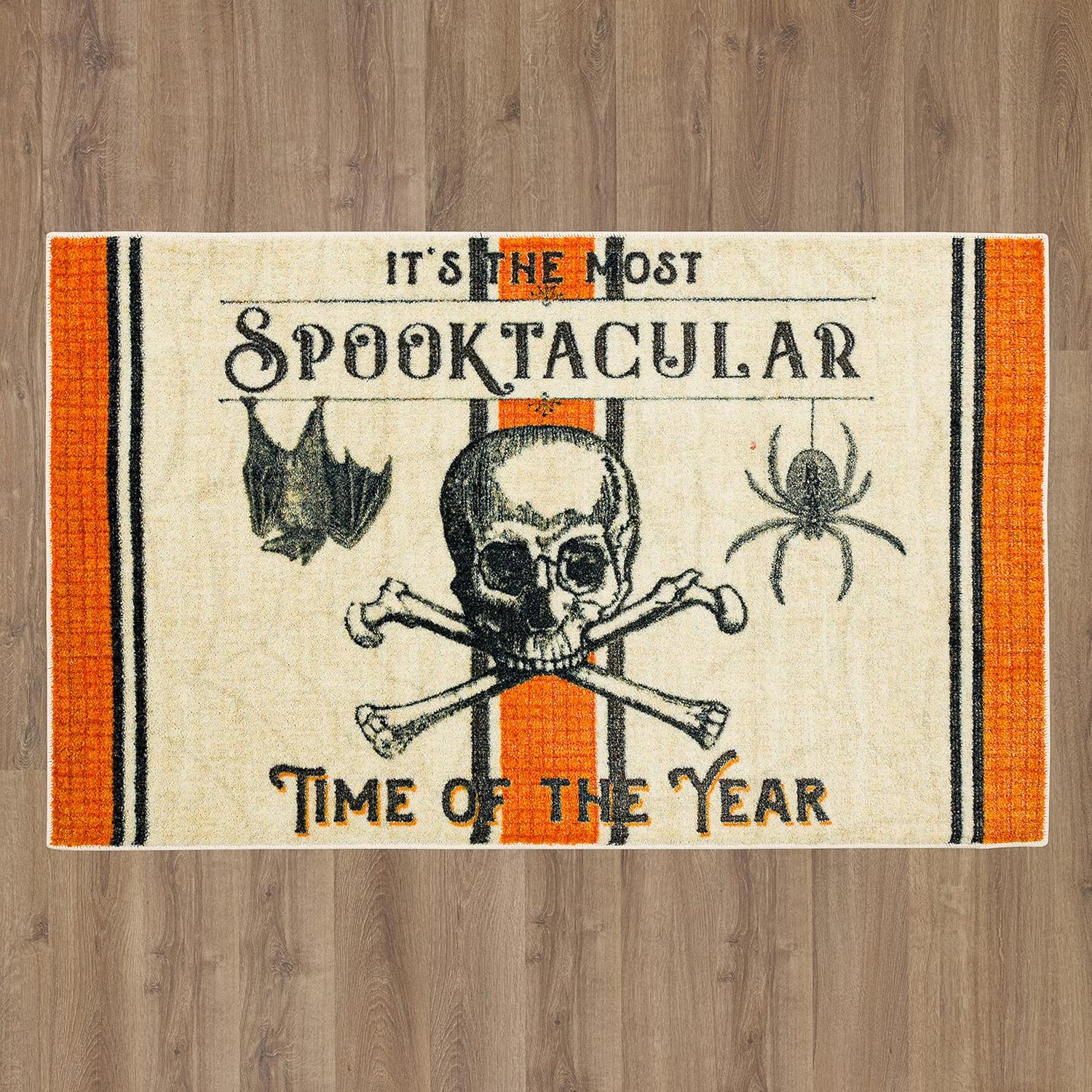 Mohawk Home Tapete de cocina lavable a máquina de Halloween, color crema Spooktacular (2′ x 3′ 4″)