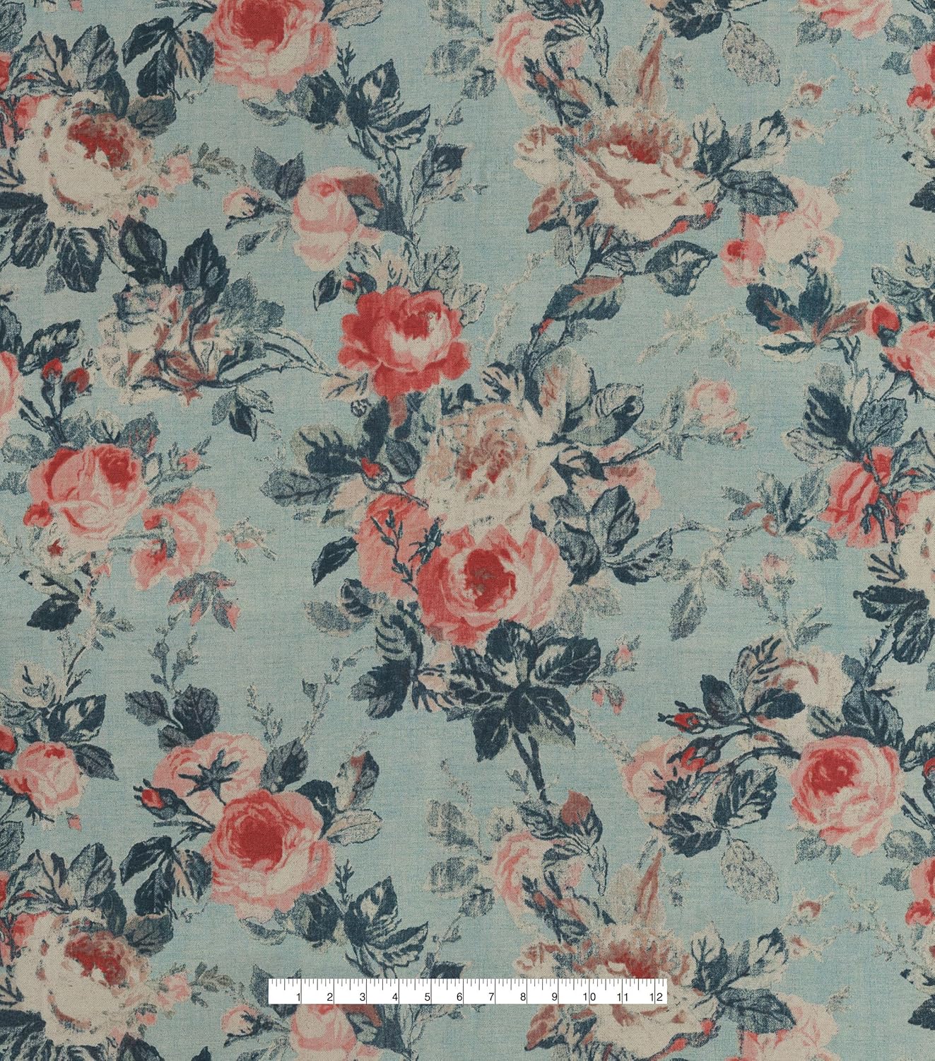 Waverly – Tela de mezcla de algodón estampada por The Yard, inspirada en flores, bricolaje, manualidades, proyecto, costura, tapicería y decoración