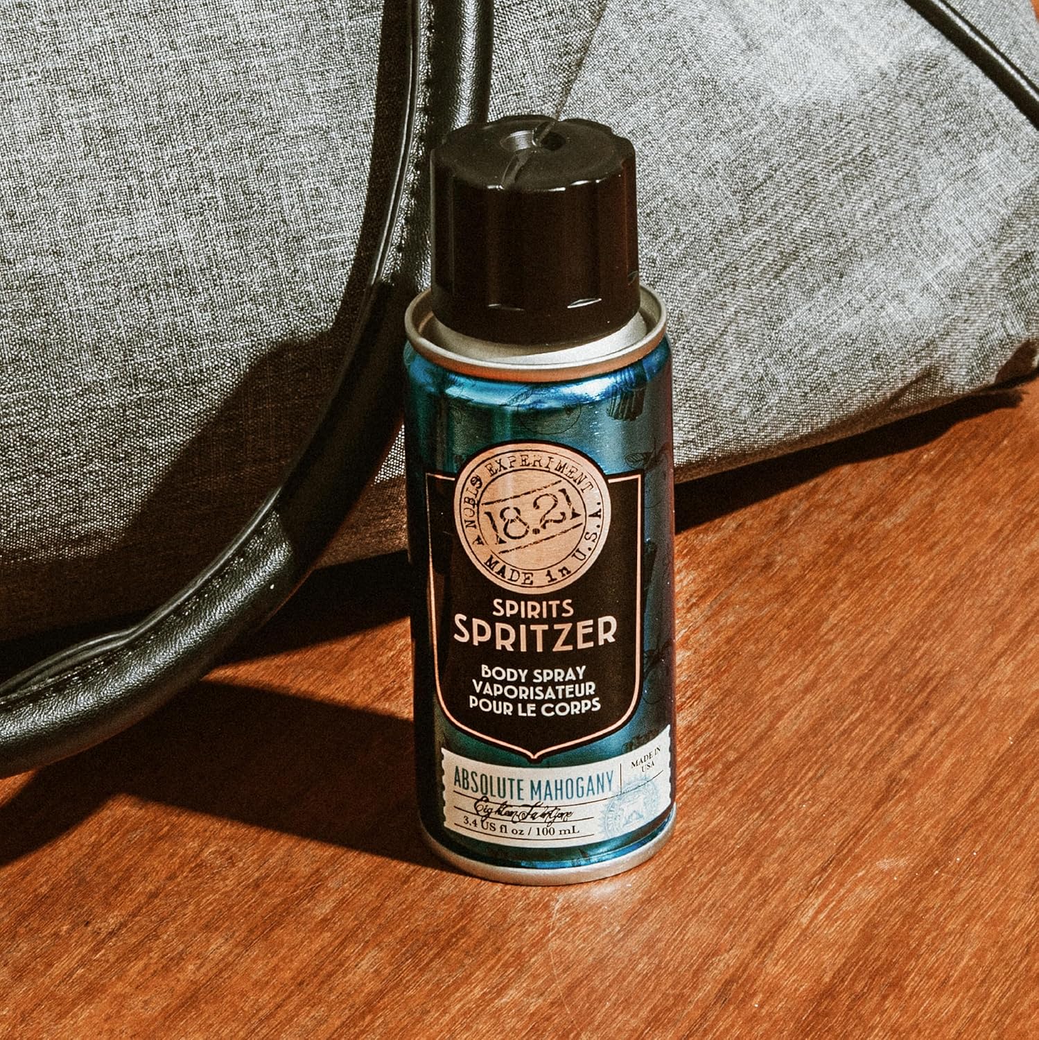 18.21 Man Made Men’s Spirits Spritzer, 3.4 oz. – Spray corporal de larga duración con aromas masculinos – Regalos para él