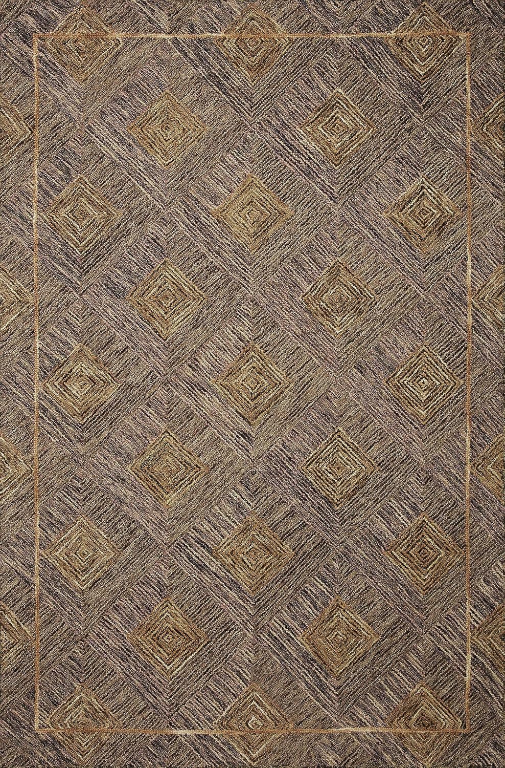 Loloi II Varena Collection VAR-04 – Alfombra decorativa de ciruelaoro de 2 pies y 3 pulgadas x 3 pies 9 pulgadas