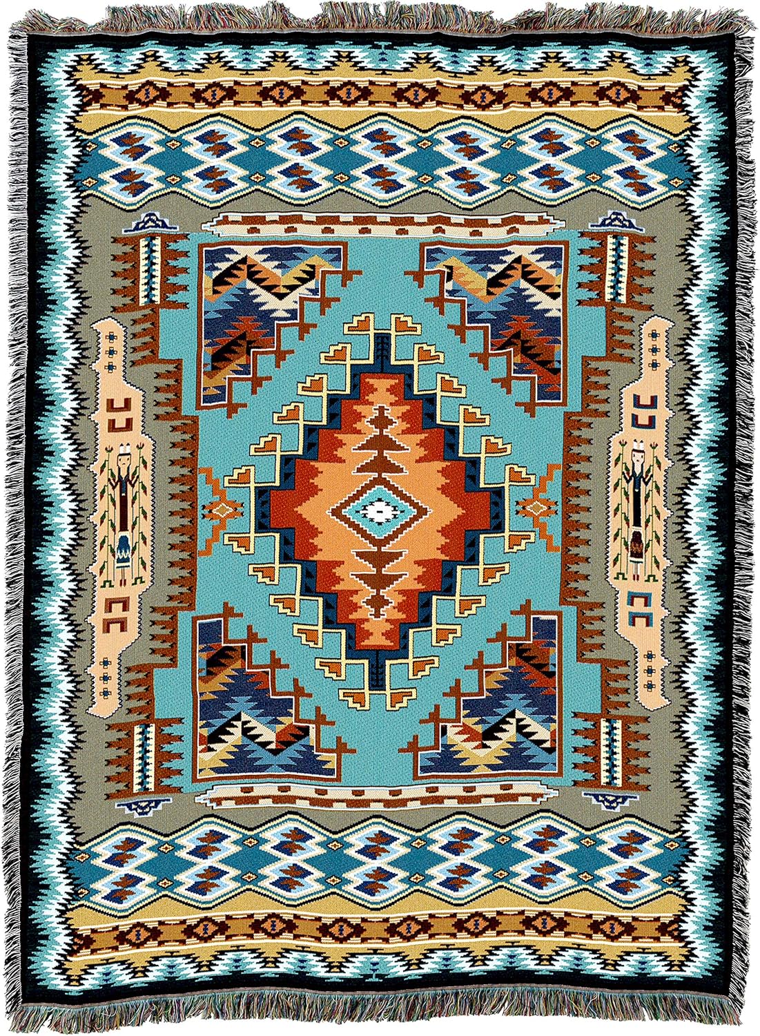 Pure Country Weavers Painted Hills – Manta de cielo  Inspirada en los nativos americanos del suroeste  Manta de regalo tejida de algodón  Fabricado
