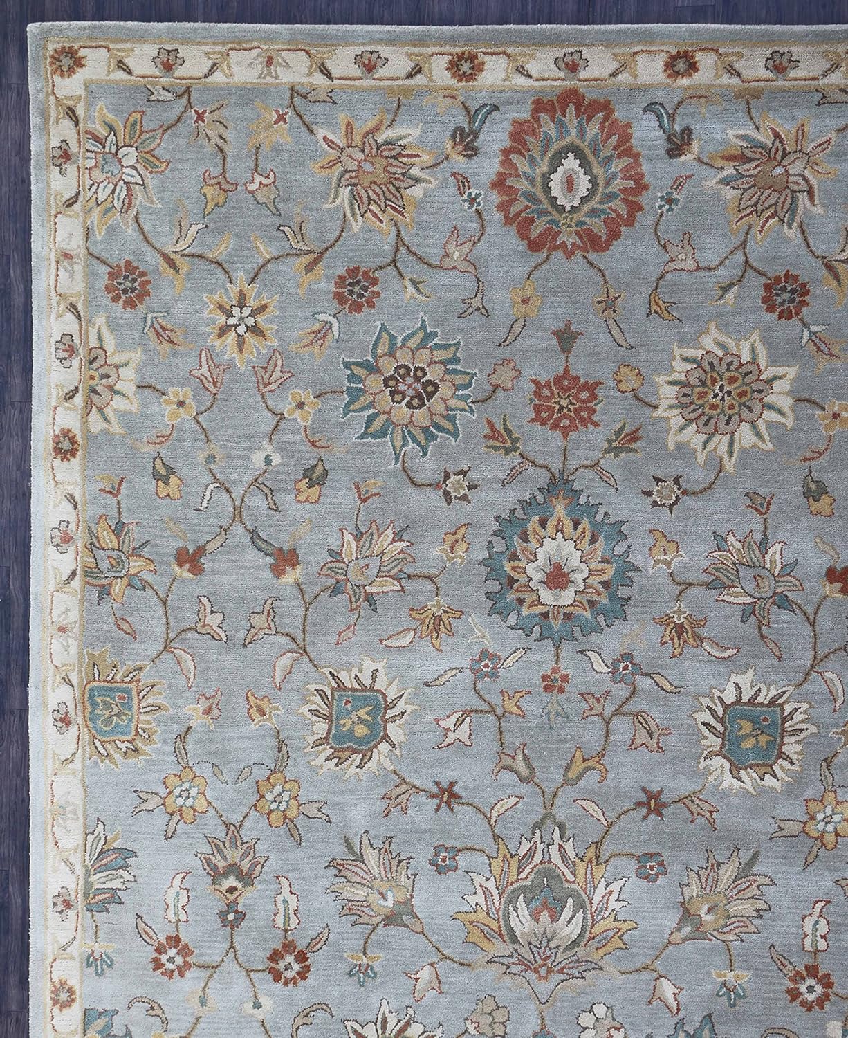 Devlin Alfombras y alfombras tradicionales orientales hechas a mano 100% lana (9 x 12 pies)