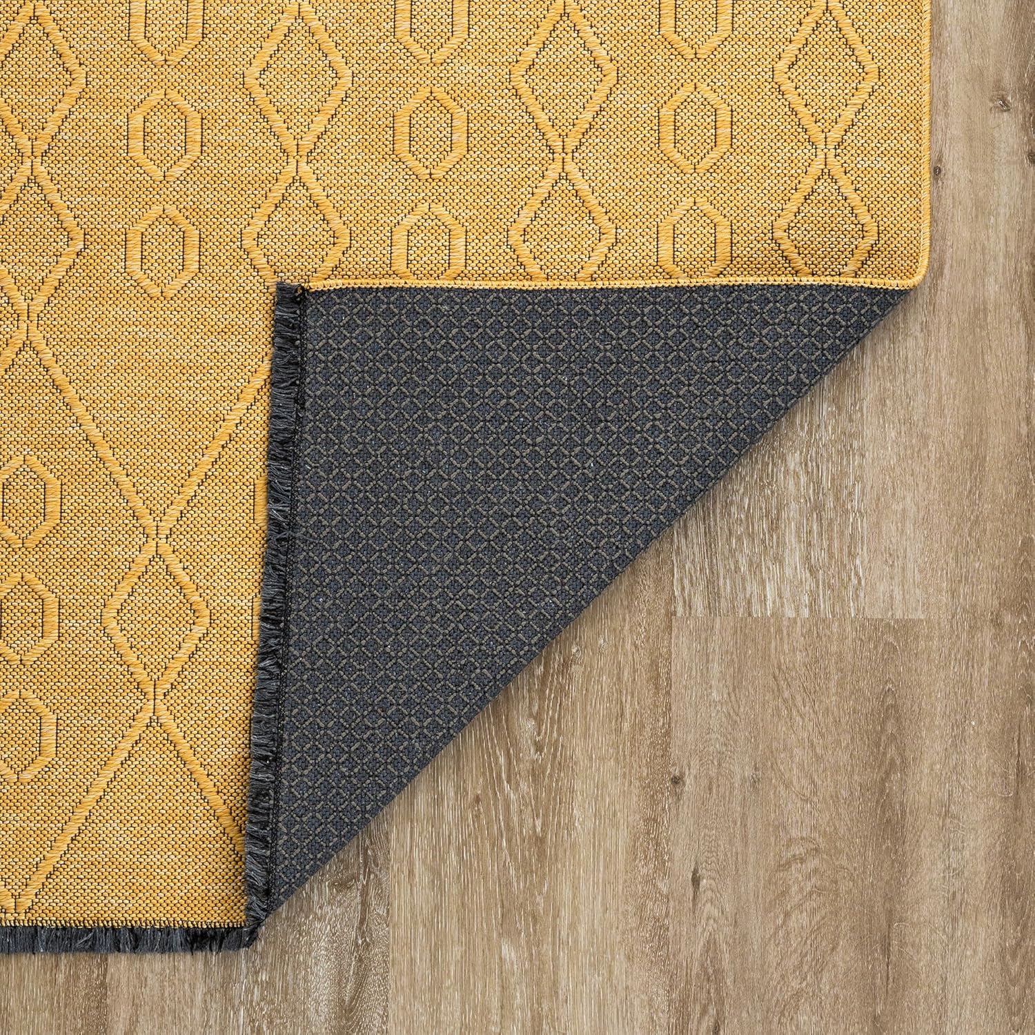 Alfombra de pasillo lavable a máquina y antideslizante de 2 x 8 pies para pasillo, entrada, cocina  70% algodón, dorado 2 pies 3 pulgadas x 7 pies 7