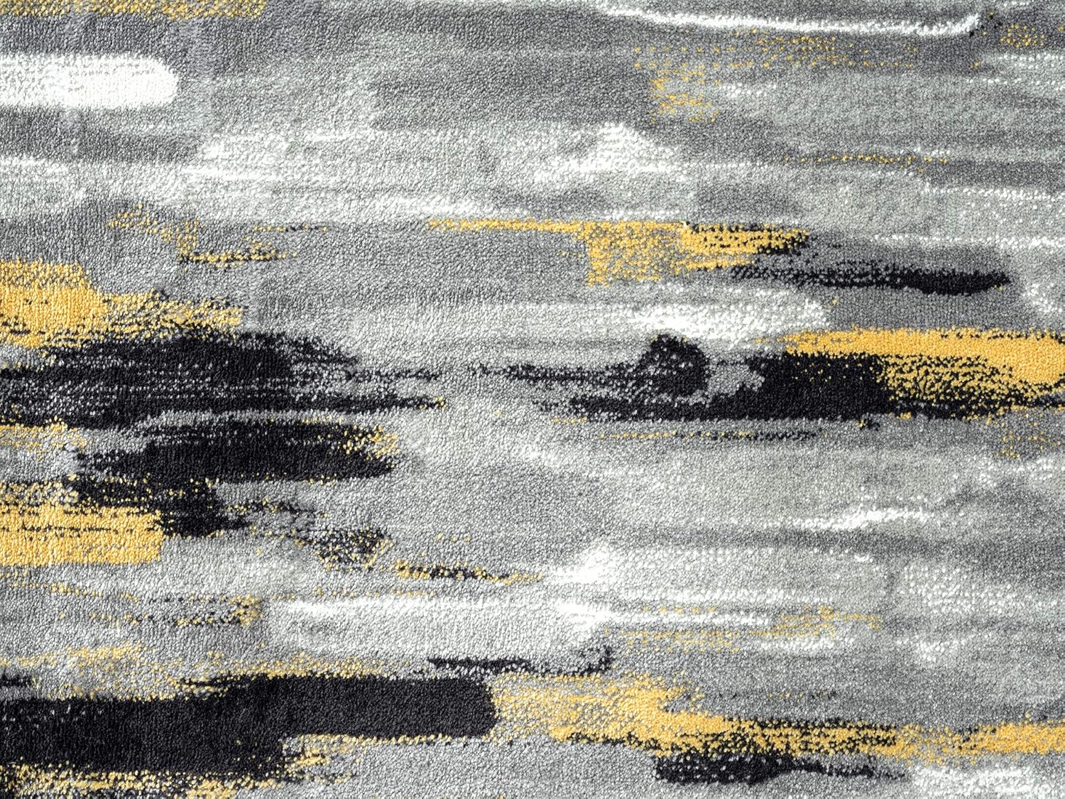 Abani Porto PRT140C – Alfombra abstracta contemporánea, gris y amarillo, 7 pies 9 pulgadas x 10 pies 2 pulgadas