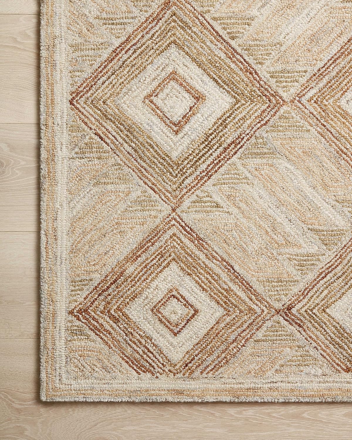 Loloi II Varena Collection VAR-01 – Alfombra de área arenaarcilla de 5 pies x 7 pies 6 pulgadas
