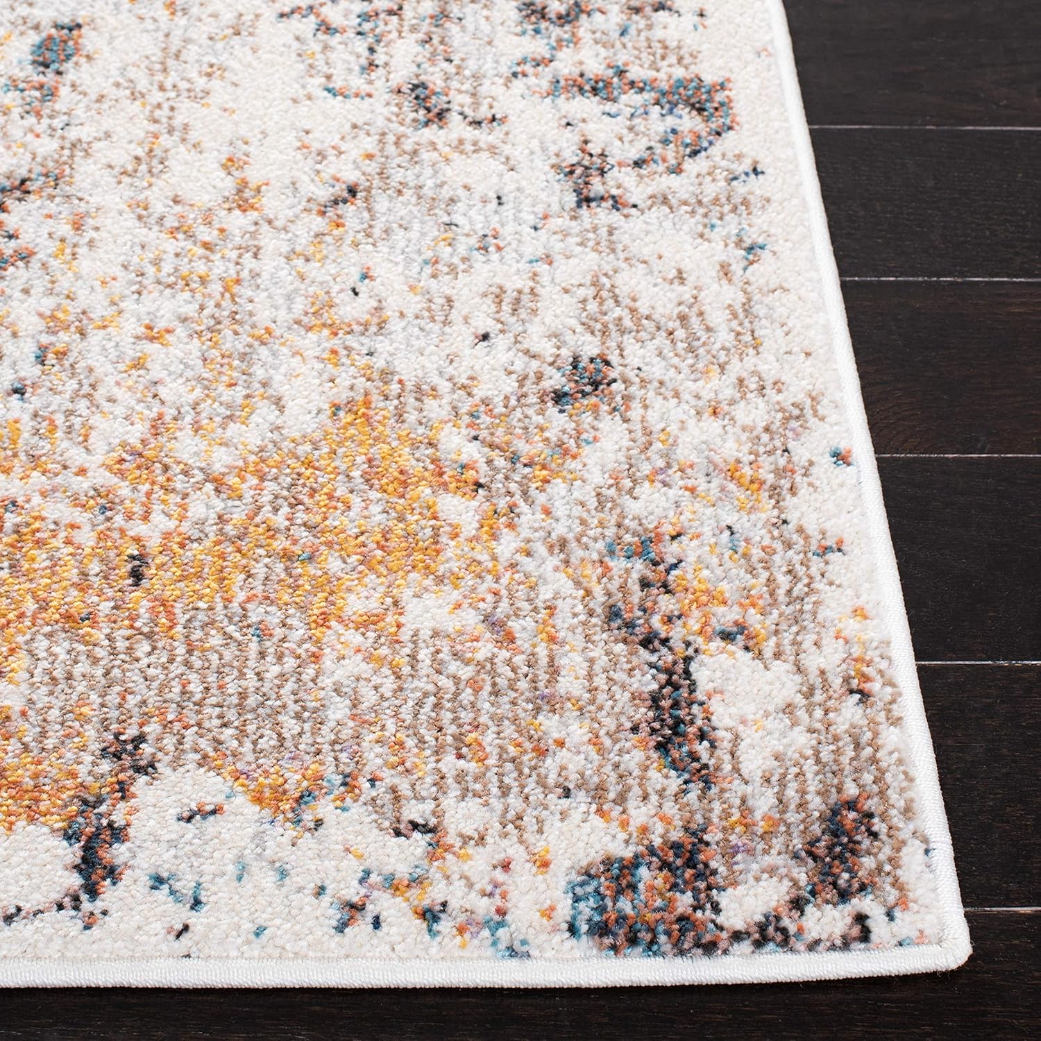 SAFAVIEH Crystal Collection CRS319A – Alfombra moderna abstracta que no desprende pelusa, para sala de estar, dormitorio, comedor, oficina en casa,