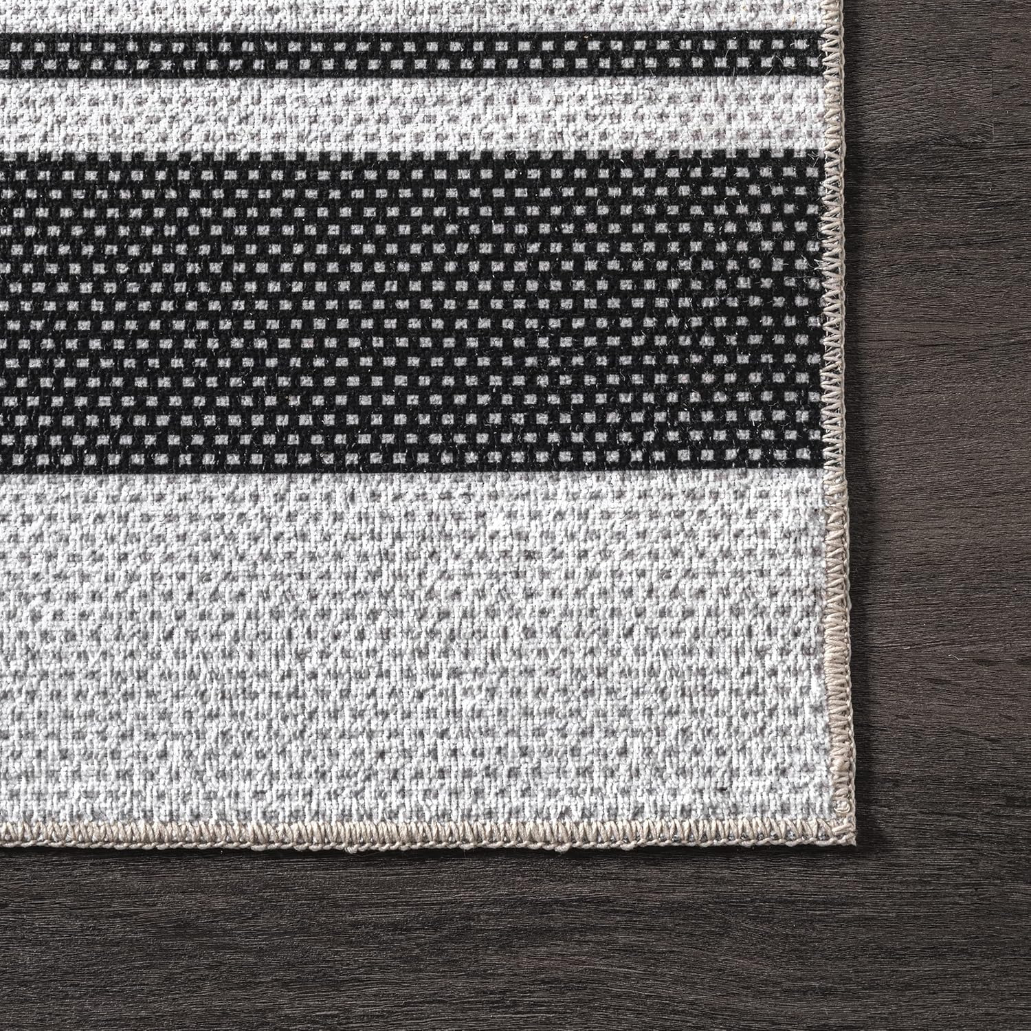 nuLOOM Lena – Alfombra de pasillo ultra fina lavable a máquina, 2 pies 6 pulgadas x 6 pies, color gris