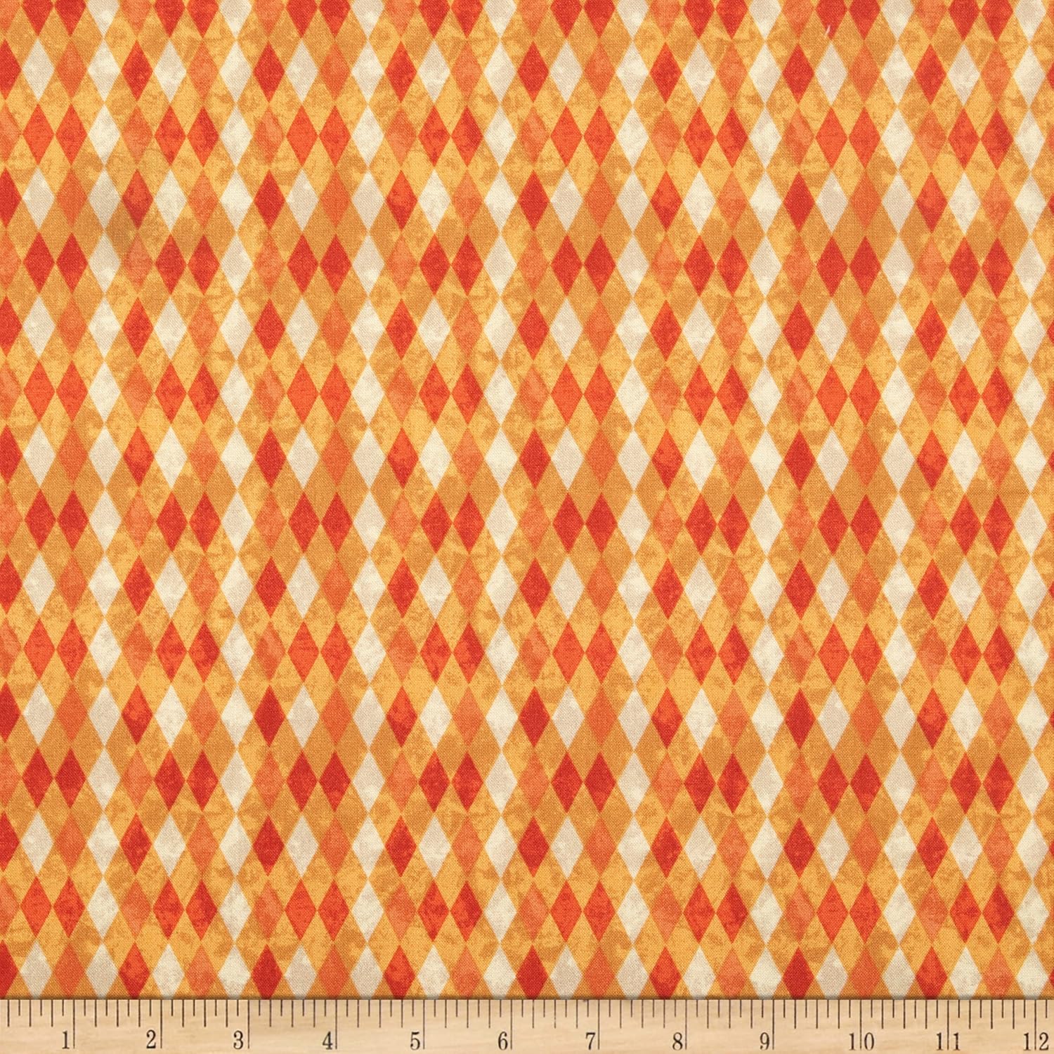 Riley Blake Designs Riley Blake – Tela de diamantes extravagantes para Halloween, color naranja