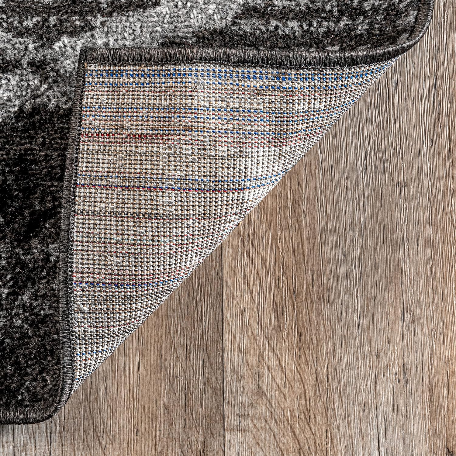 nuLOOM – Alfombra de pasillo contemporánea Thigpen, 2 pies 6 pulgadas x 12 pies, color gris oscuro
