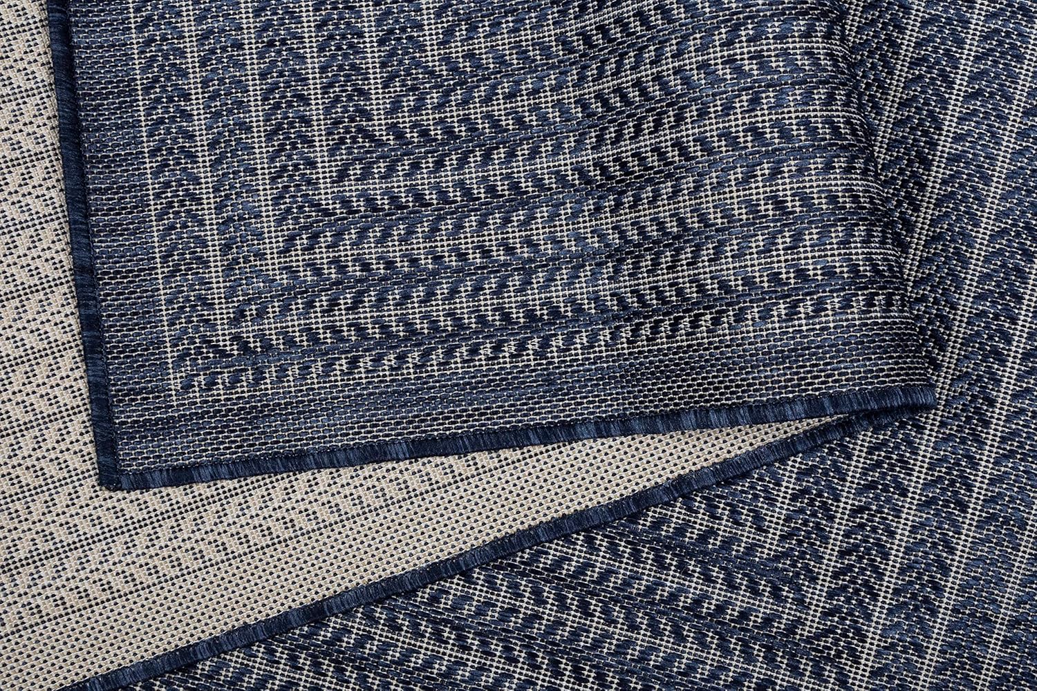 Adiva Rugs – Alfombra para interior y exterior, tapete fácil de limpiar, resistente a la intemperie y las manchas, para comedor, patio, terraza,