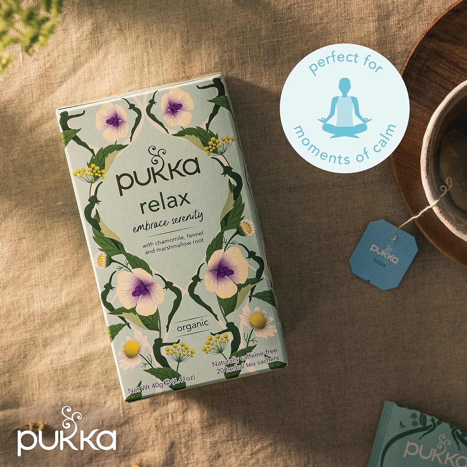 Tés orgánicos Pukka, Relax, 20 unidades