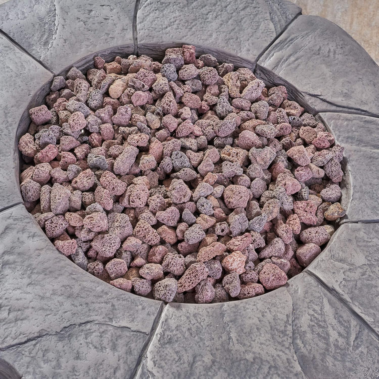 Christopher Knight Home Hoguera circular para exteriores Angeles – 40,000 BTU, gris