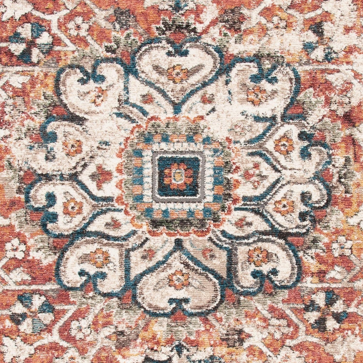 SAFAVIEH Carlyle Collection CYL229P – Alfombra vintage oriental, envejecida, no desprende pelusa, para sala de estar, dormitorio, comedor, oficina