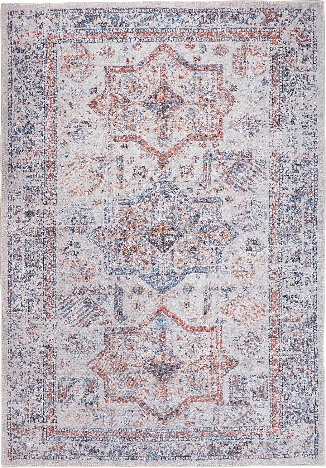 Bellini Rugs Alfombra lavable a máquina con parte trasera antideslizante, alfombra de sala de estar, alfombra de área de cocina, alfombras de área