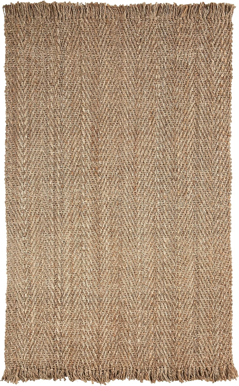 Superior Alfombra bohemia de yute con flecos, 9 x 12 pies, natural
