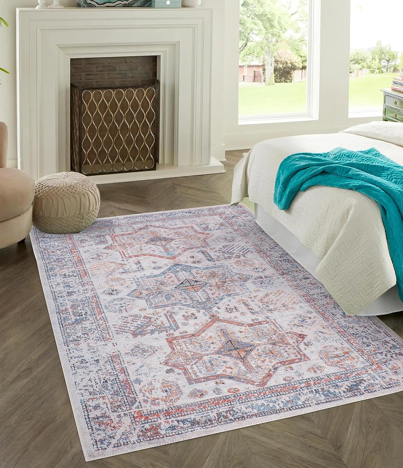 Bellini Rugs Alfombra lavable a máquina con parte trasera antideslizante, alfombra de sala de estar, alfombra de área de cocina, alfombras de área