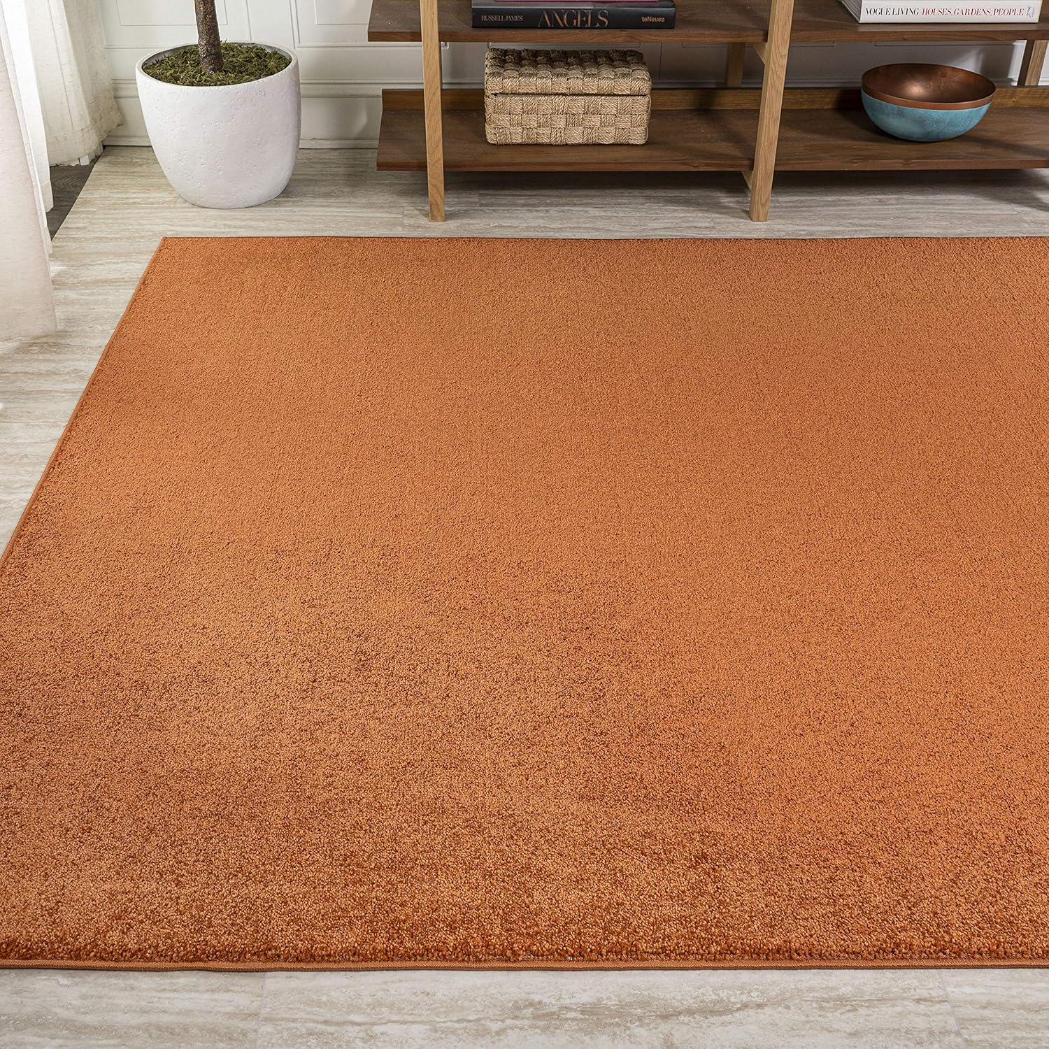 Eyely UES100M-4 – Alfombra de área para interiores de pelo bajo supersuave, informal, contemporánea, sólida tradicional, dormitorio, cocina, sala de