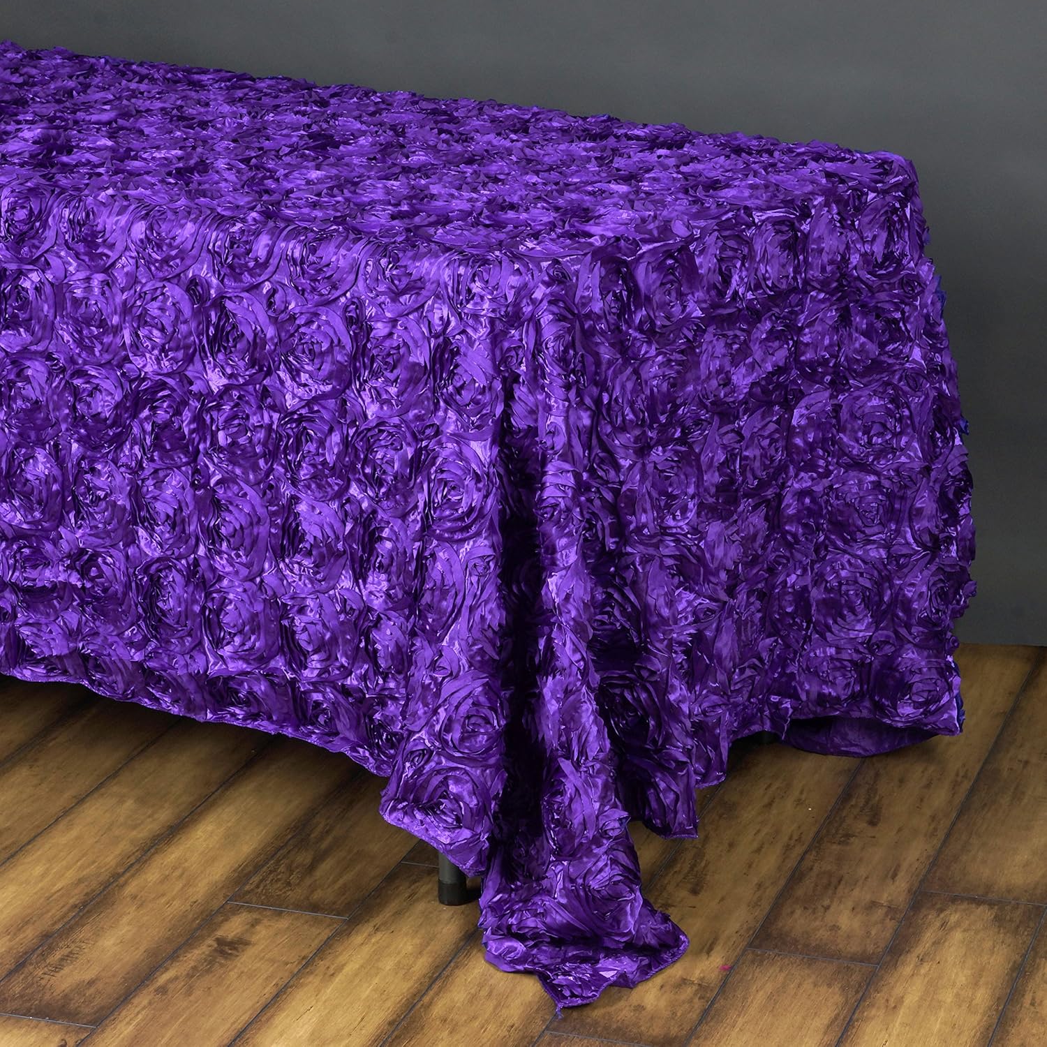 Tableclothsfactory Mantel rectangular con diseño de rosetasrosas 90×156 – Mantel morado
