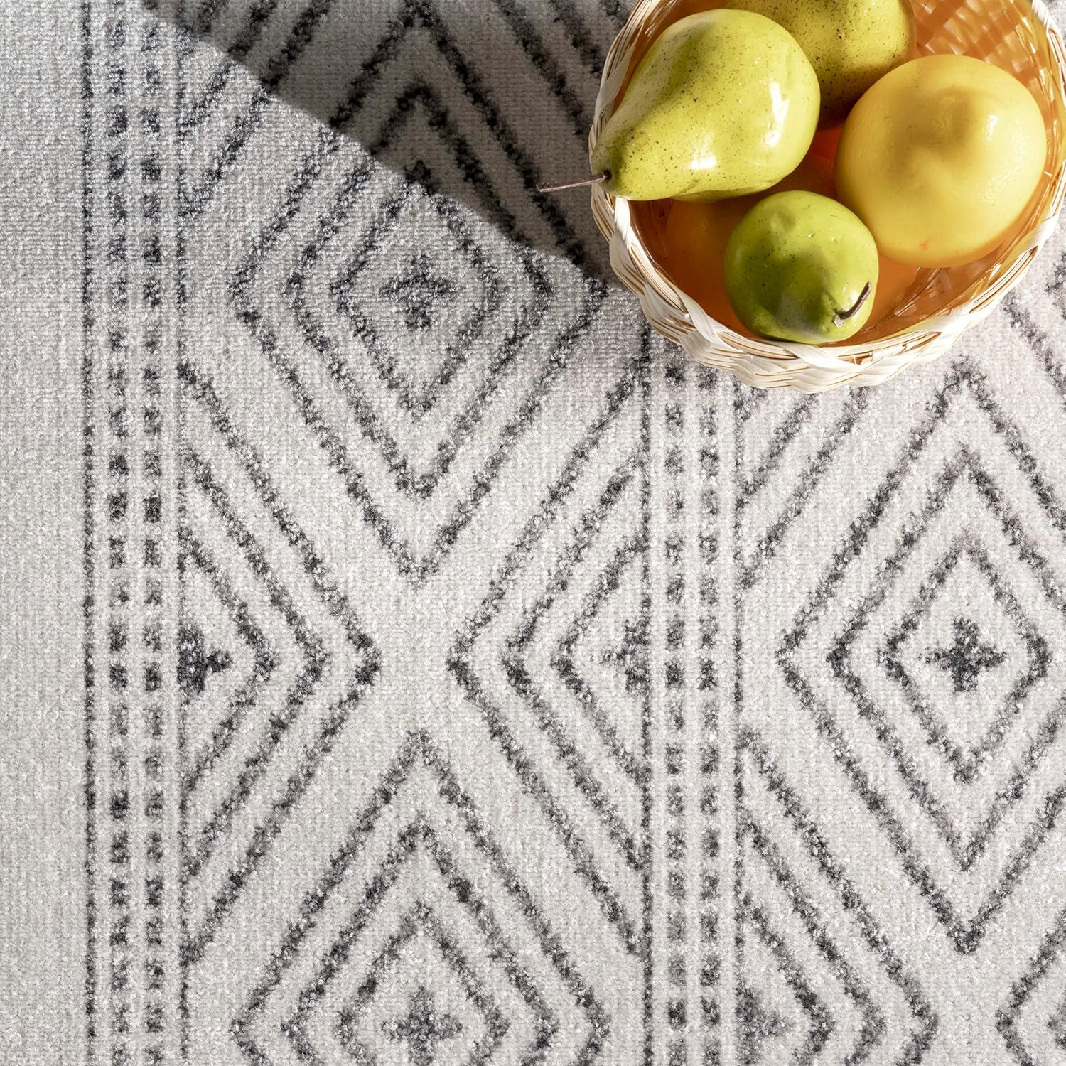 nuLOOM Alfombra Miriam a rayas para interiores y exteriores, 12×15, gris