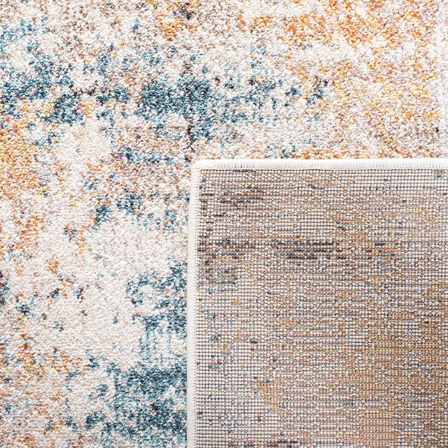 SAFAVIEH Crystal Collection CRS319A – Alfombra moderna abstracta que no desprende pelusa, para sala de estar, dormitorio, comedor, oficina en casa,