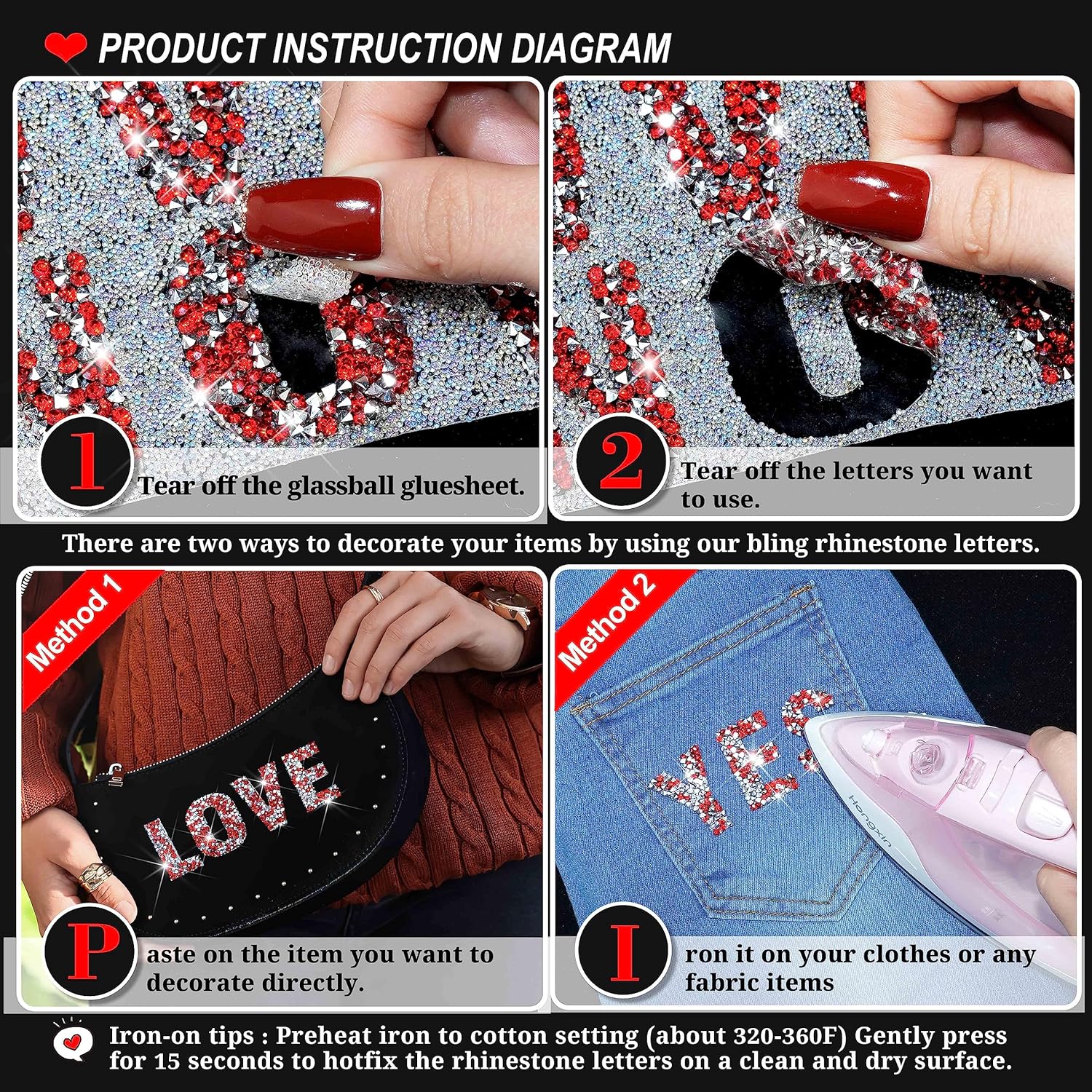 Locacrystal 68 calcomanías de resina con diamantes de imitación del alfabeto, letras de la A a la Z, calcomanías autoadhesivas para decoración de