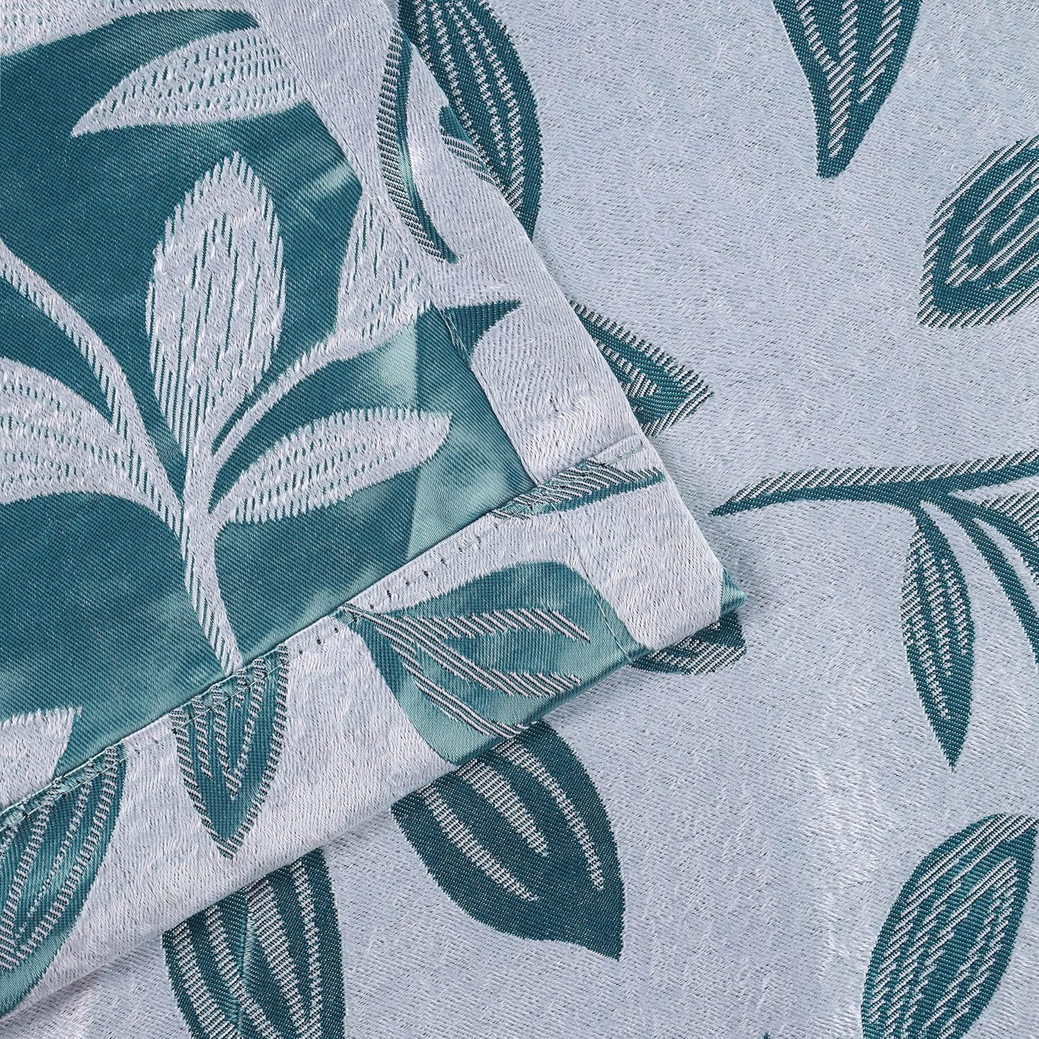 Superior Cortinas opacas, oscurecimiento de la habitación para dormitorio, bloqueo solar, térmicas, cortinas bohemias modernas, colección de hojas,