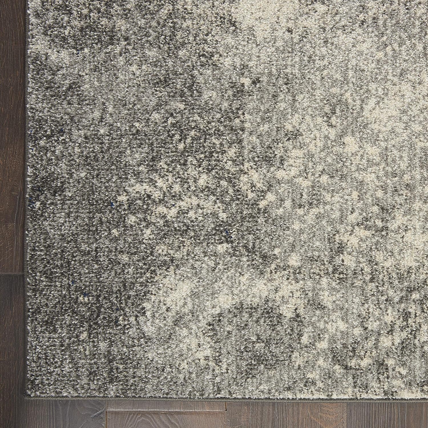 Nourison – Alfombra de área Passion color carbónmarfil, de 6 pies, 7 pulgadas x 9 pies, 6 pulgadas, moderna, abstracta, fácil de limpiar, no