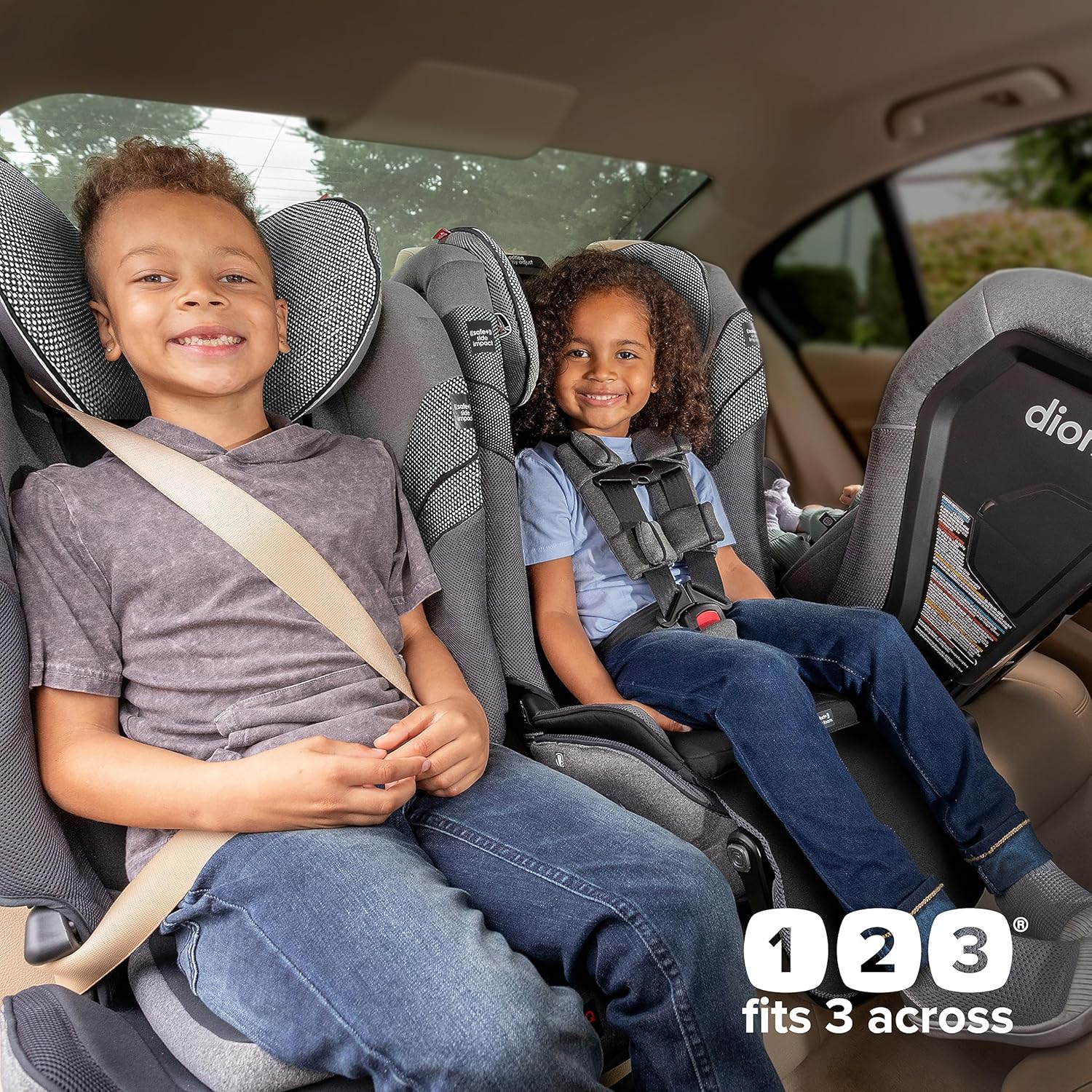Diono Radian 3QXT+ FirstClass SafePlus – Asiento convertible 4 en 1 para automóvil, orientado hacia atrás y hacia adelante, ingeniería Safe Plus,