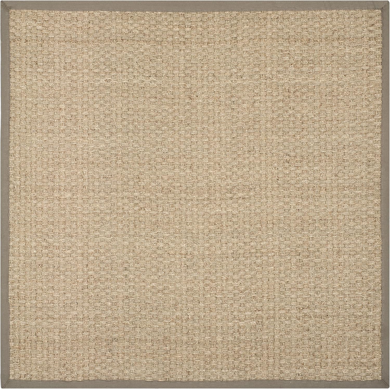 Safavieh NF114A Natural Fiber Collection – Alfombra de fibras naturales de patrón trenzado, varios colores (5 x 8 pies), Fibras naturales, Natural